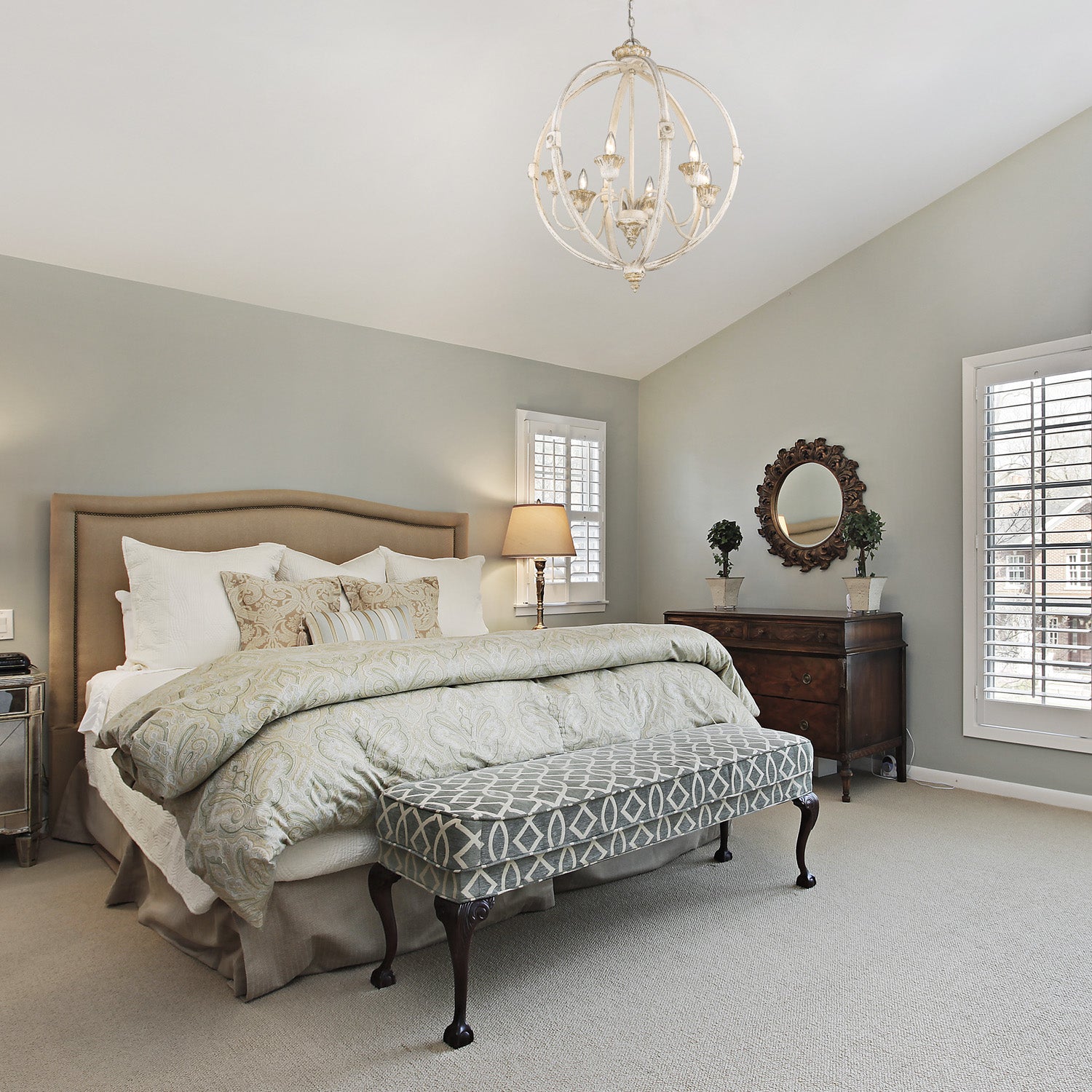 Golden Lighting Jules 6-light Chandelier in Antique Ivory - - Golden Lighting