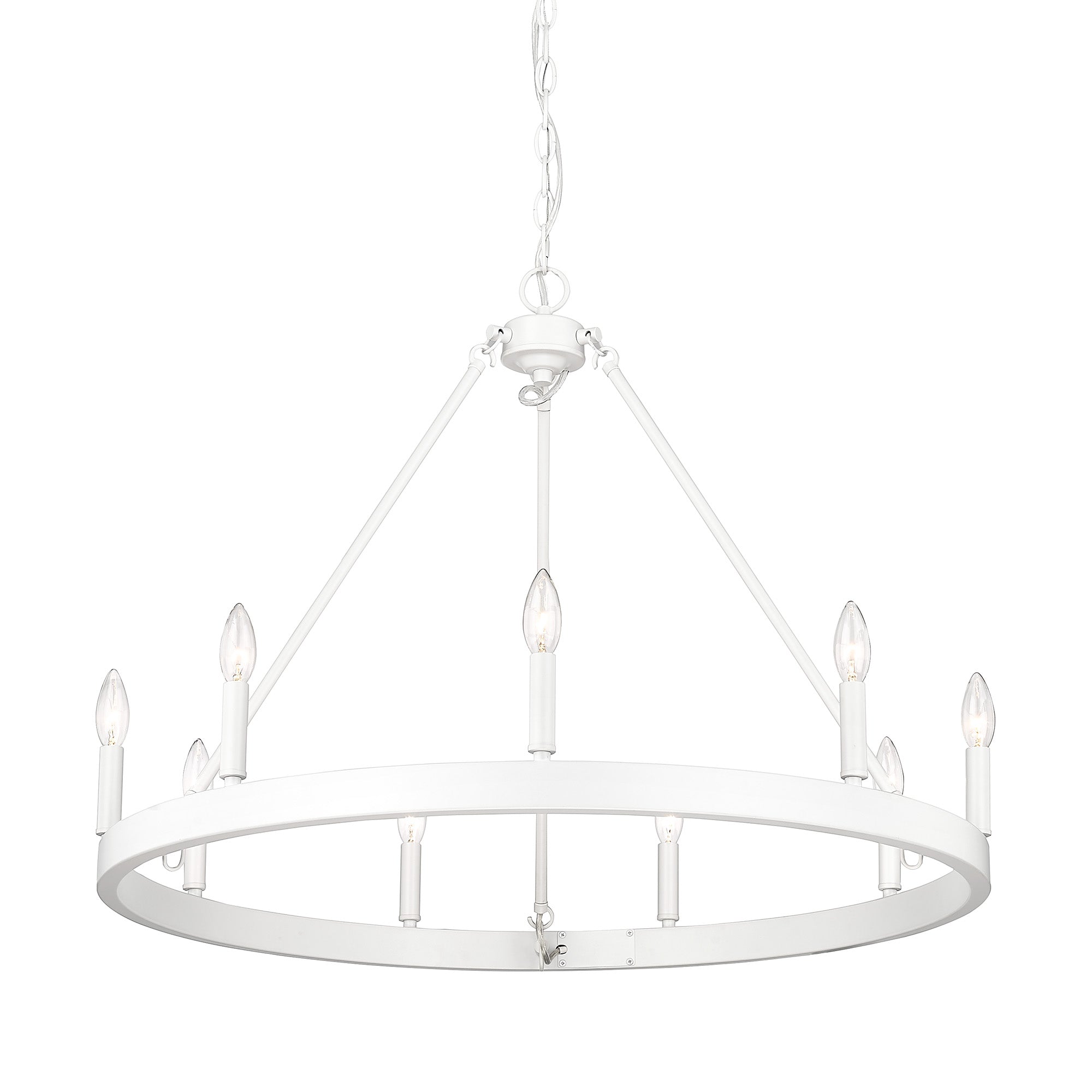 Golden Lighting Alastair 9-light Chandelier in Matte White