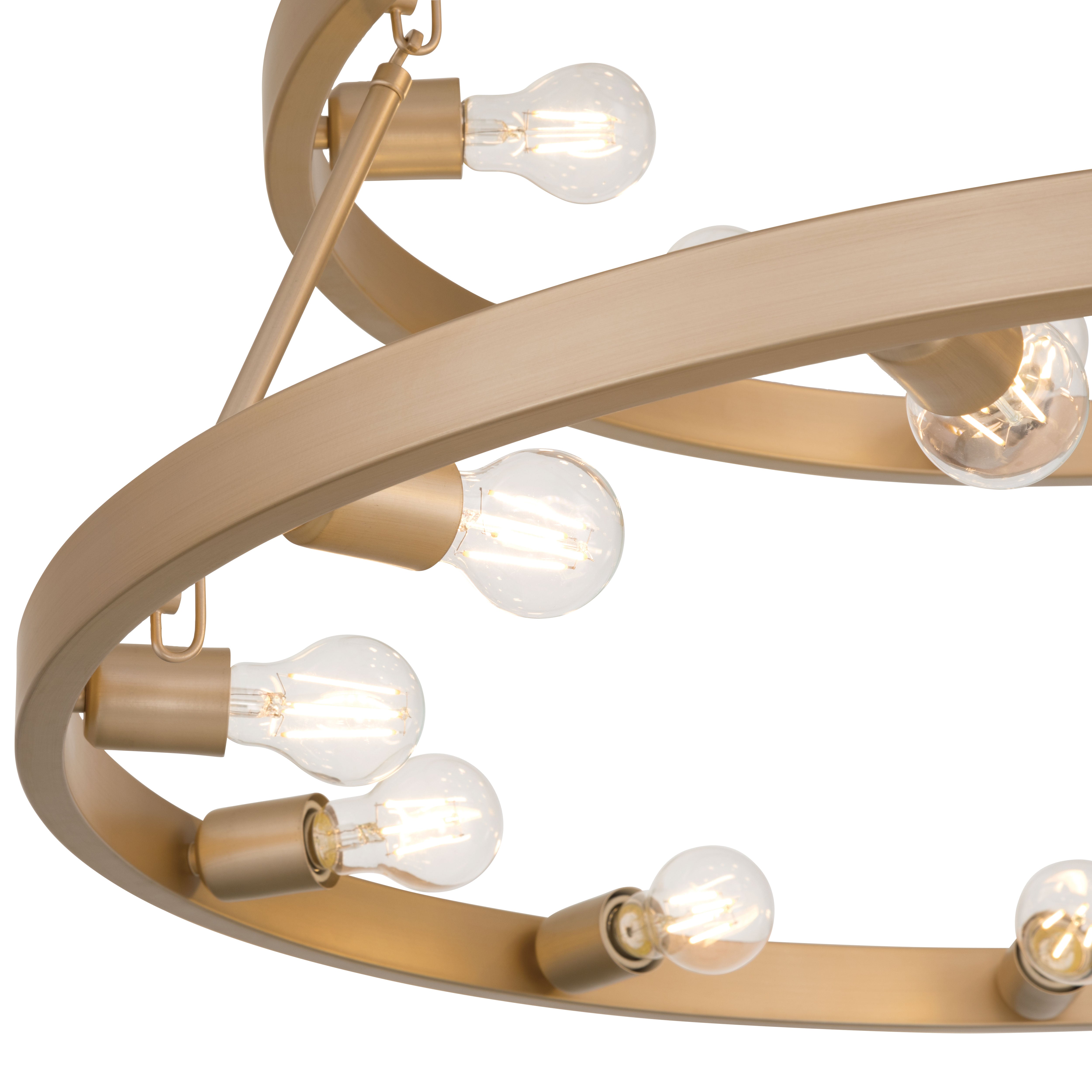 Golden Lighting Castile 27-light 2-tier Chandelier (6+9+12) in French Gold - - Golden Lighting