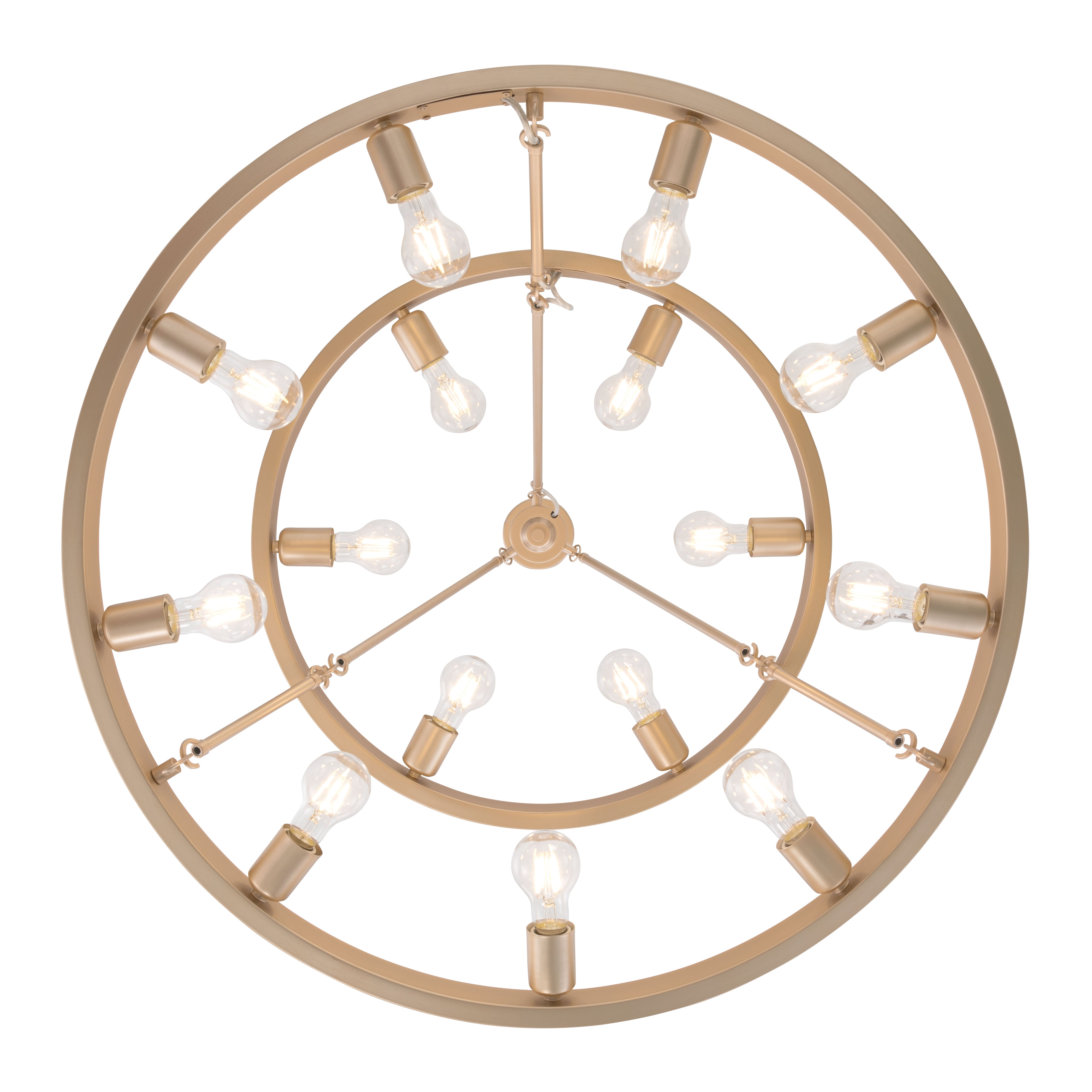 Golden Lighting Castile 15-light 2-tier Chandelier (6+9) in French Gold - - Golden Lighting