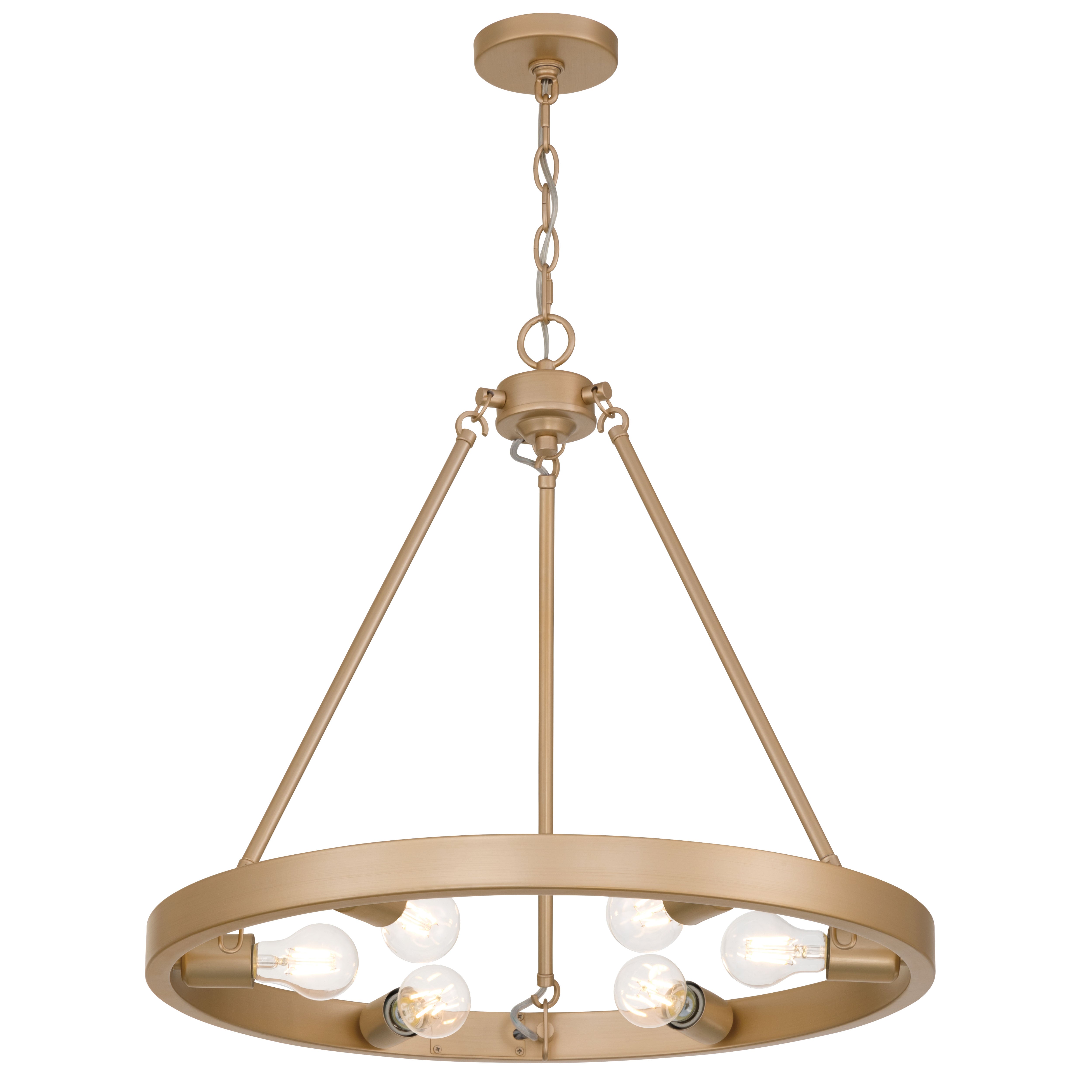 Castile 6-light Chandelier in French Gold