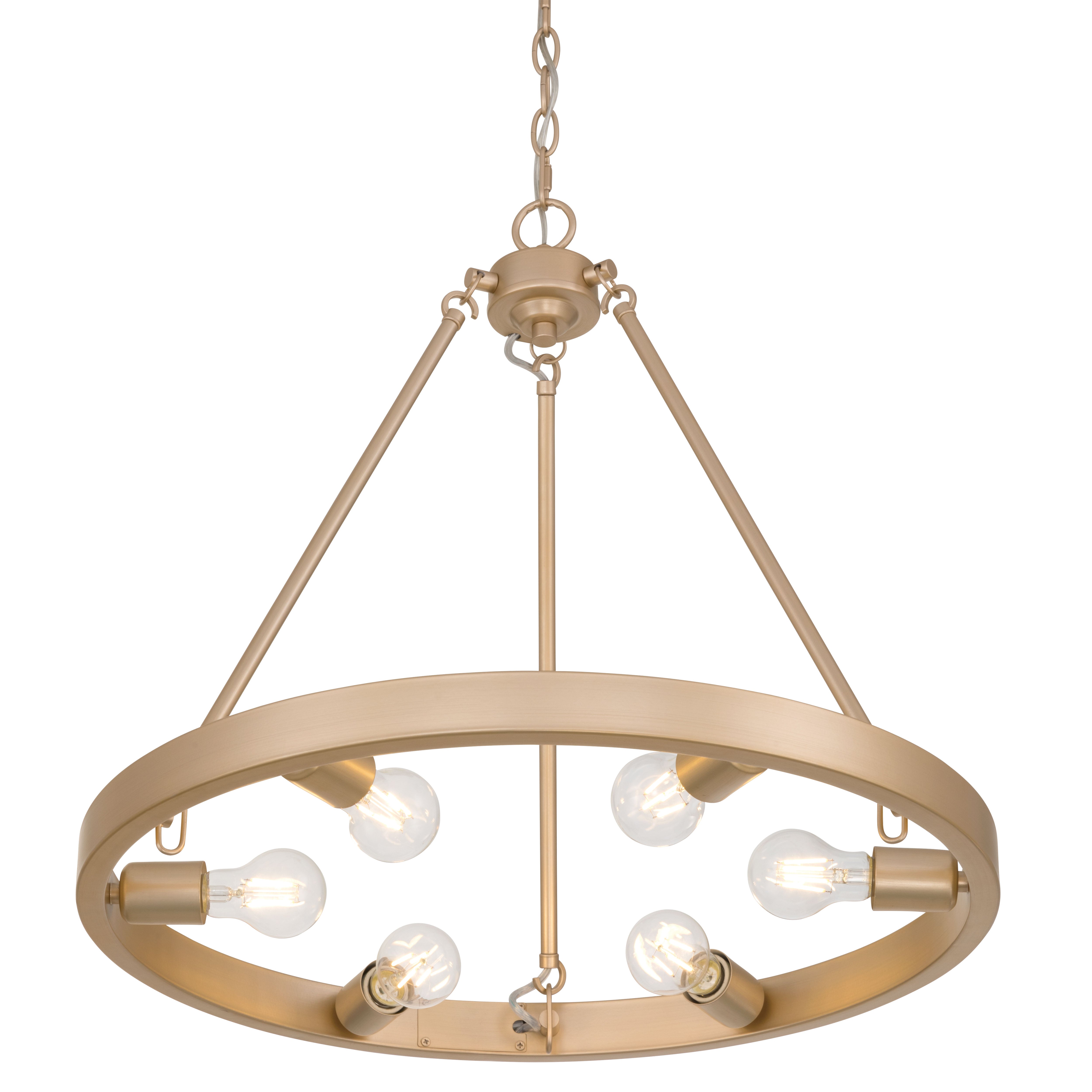 Castile 6-light Chandelier in French Gold