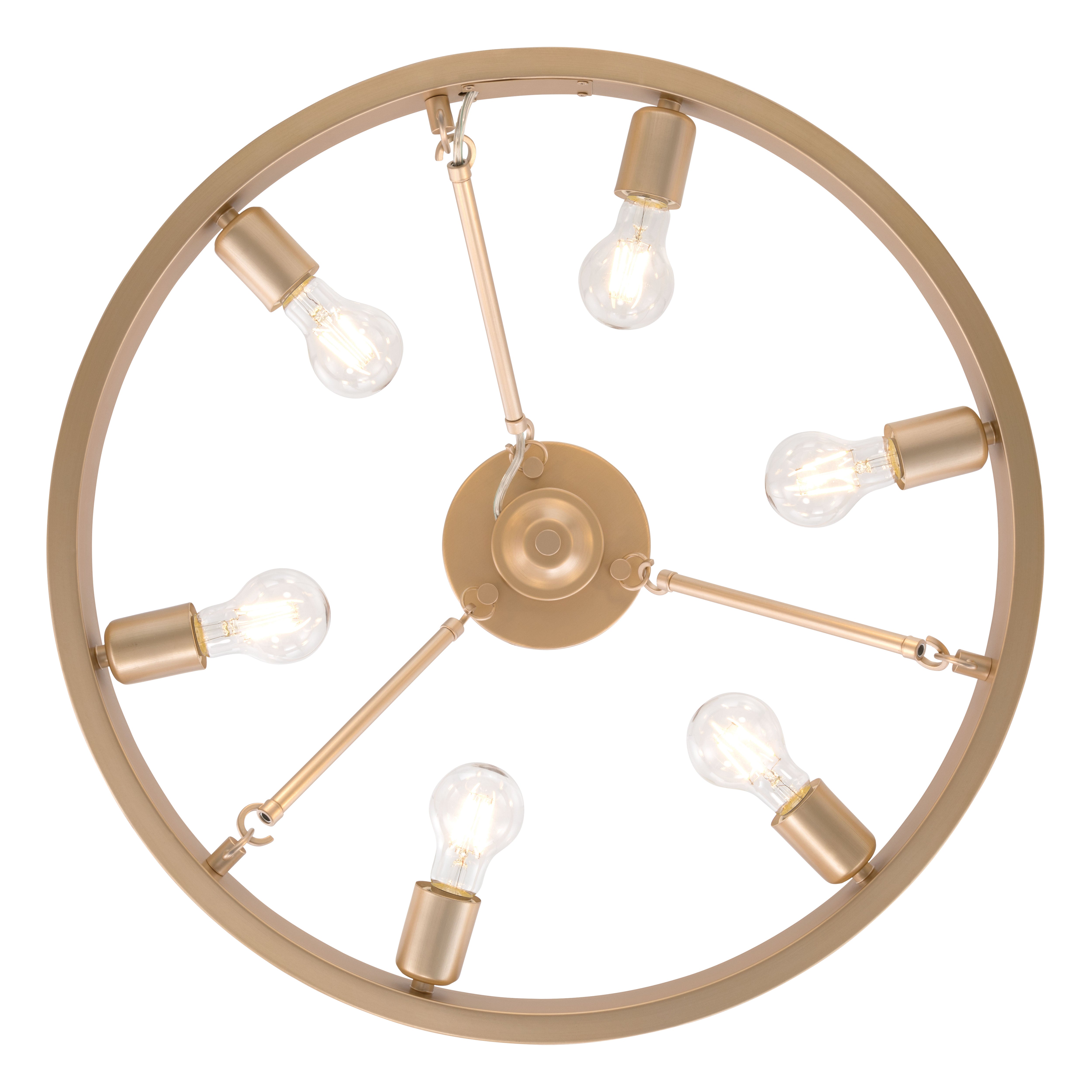 Golden Lighting Castile 6-light Semi-Flush Mount in French Gold - - Golden Lighting