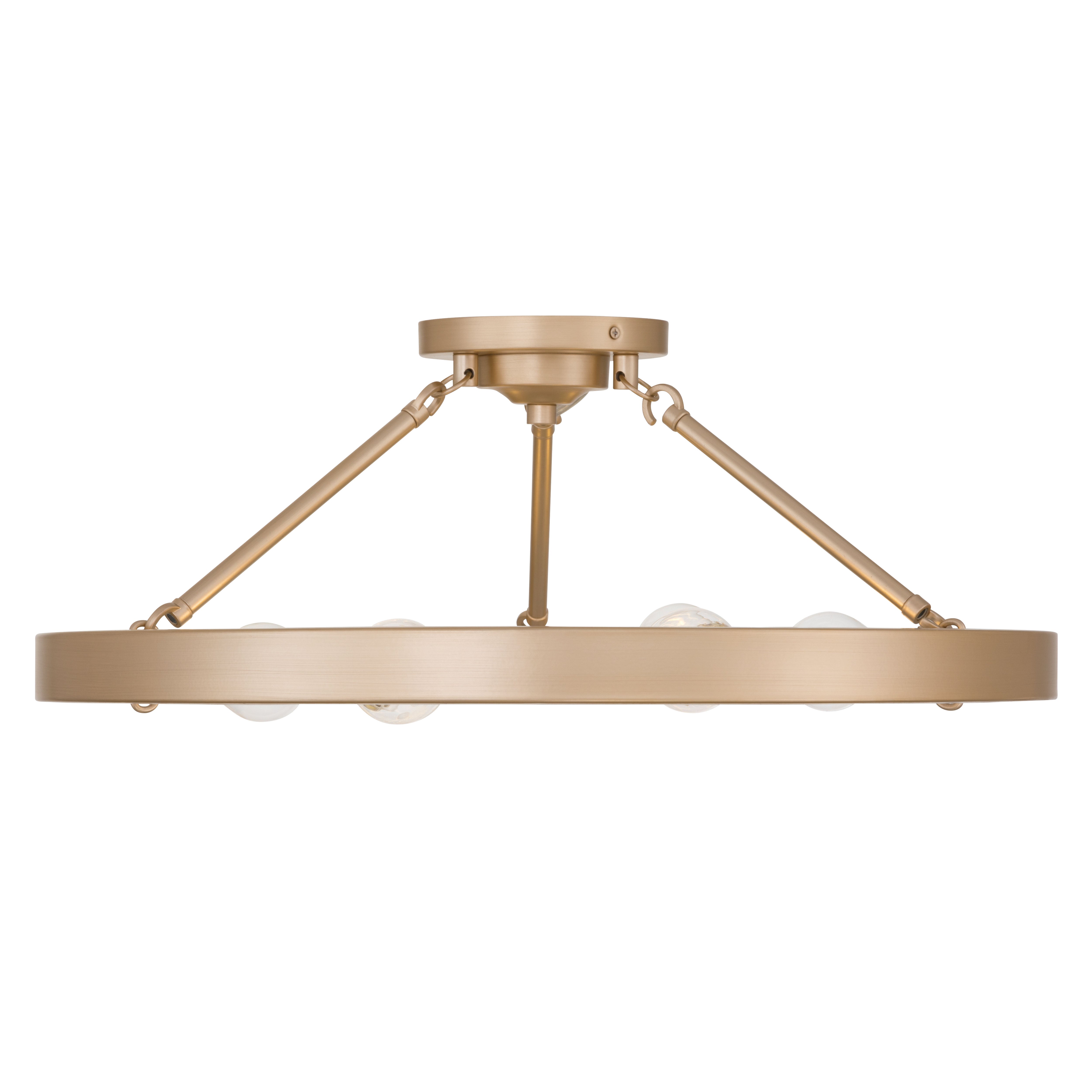 Golden Lighting Castile 6-light Semi-Flush Mount in French Gold - Default Title - Golden Lighting