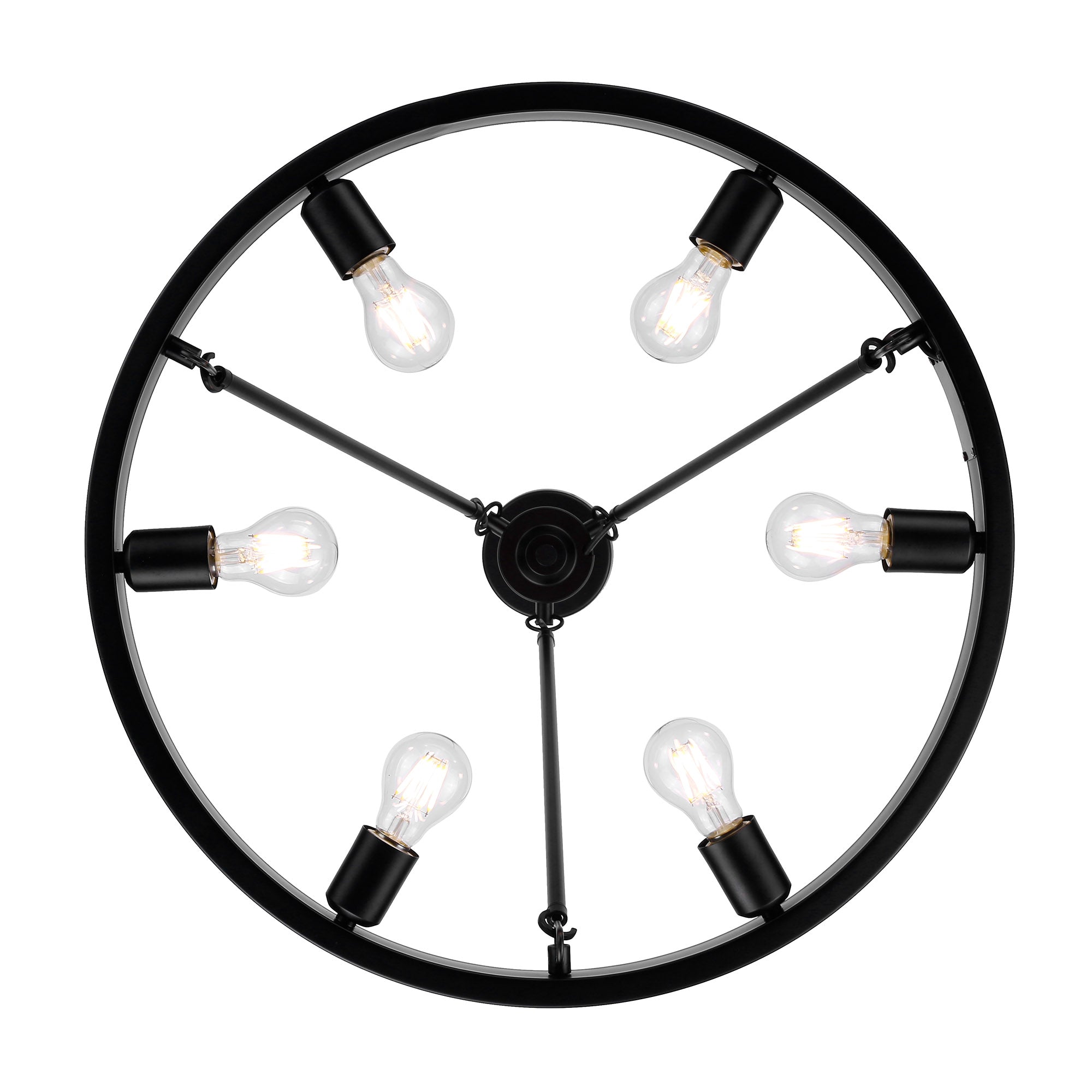Golden Lighting Castile 6-light Chandelier in Matte Black