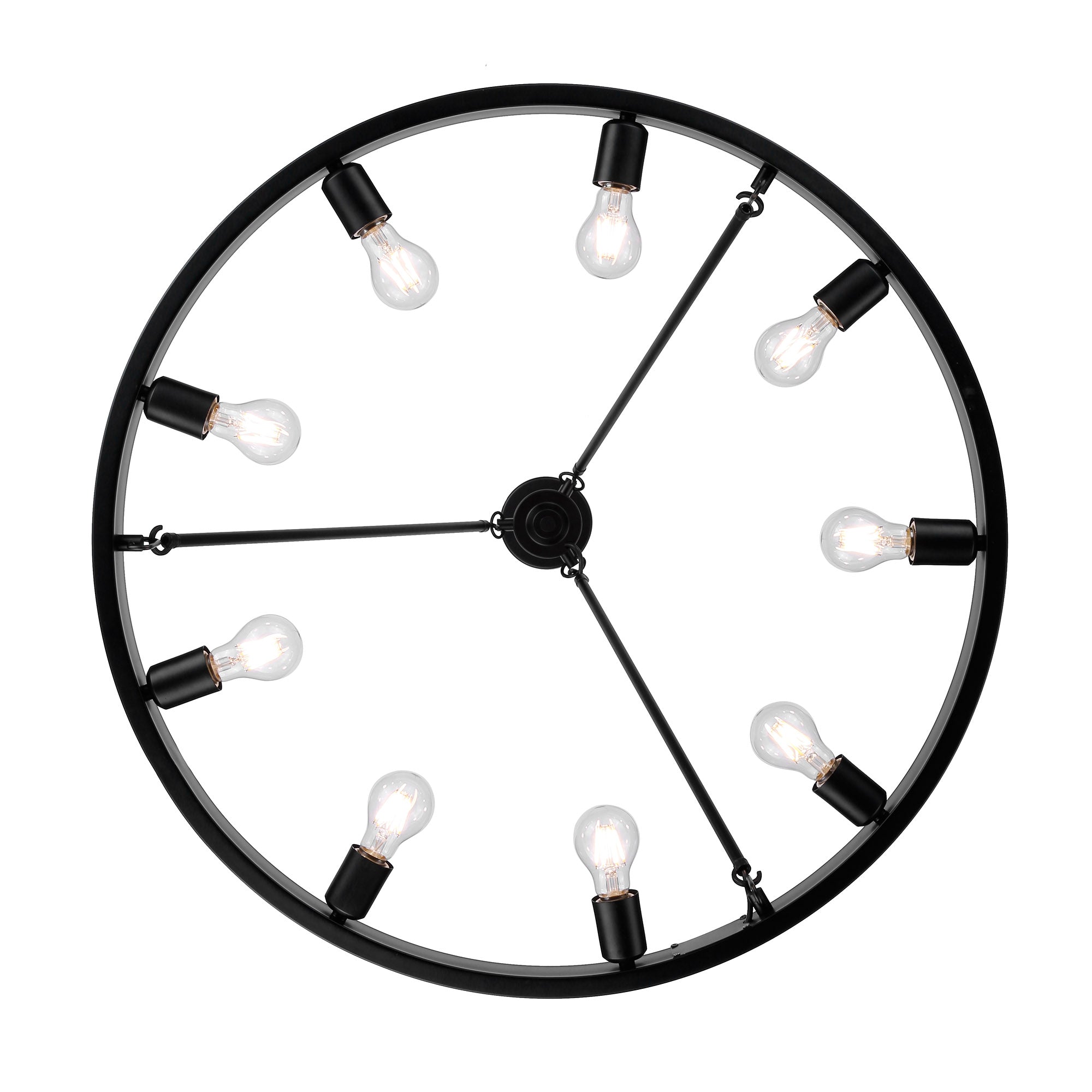 Golden Lighting Castile 9-light Chandelier in Matte Black - - Golden Lighting