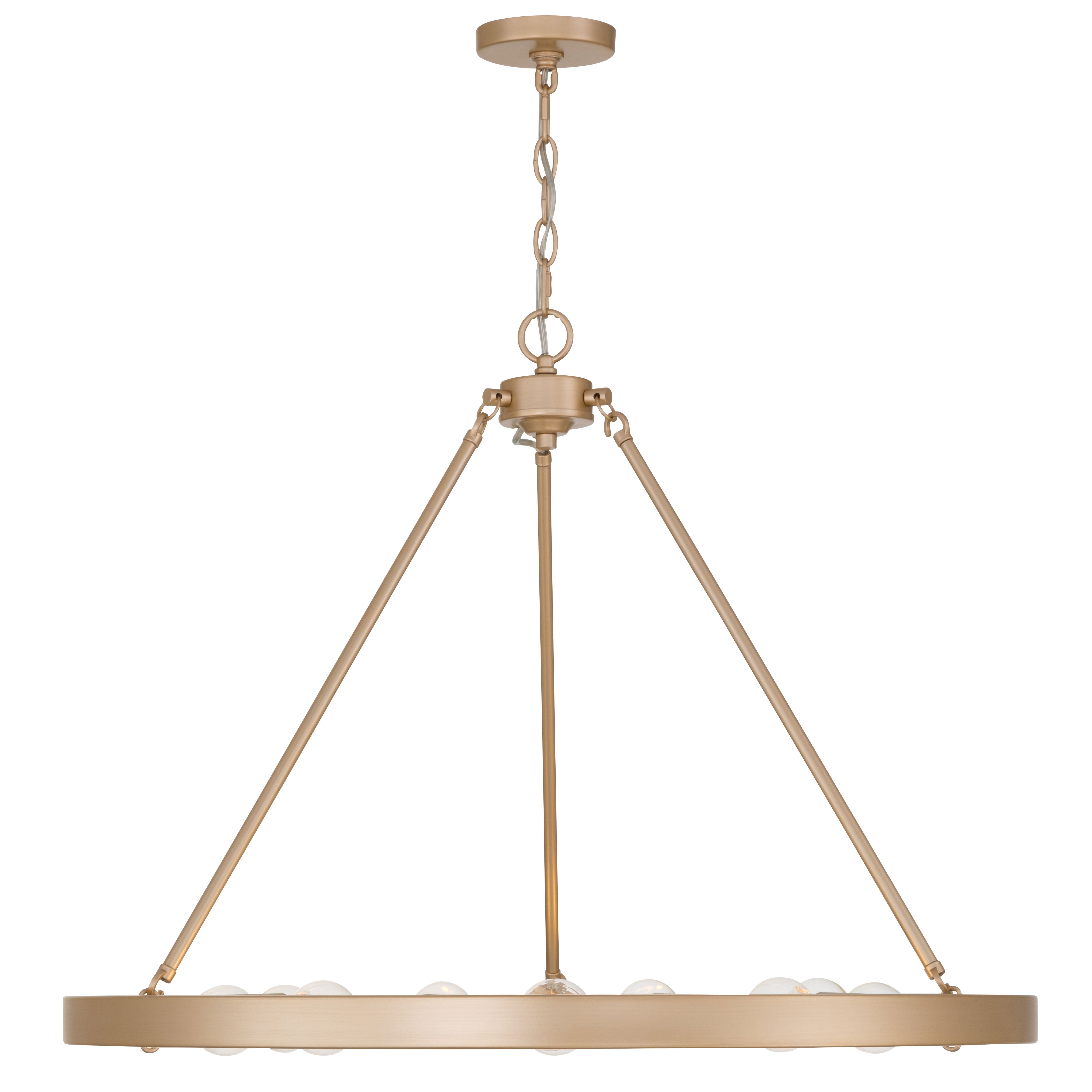 Golden Lighting Castile 9-light Chandelier in Matte French Gold - Default Title - Golden Lighting