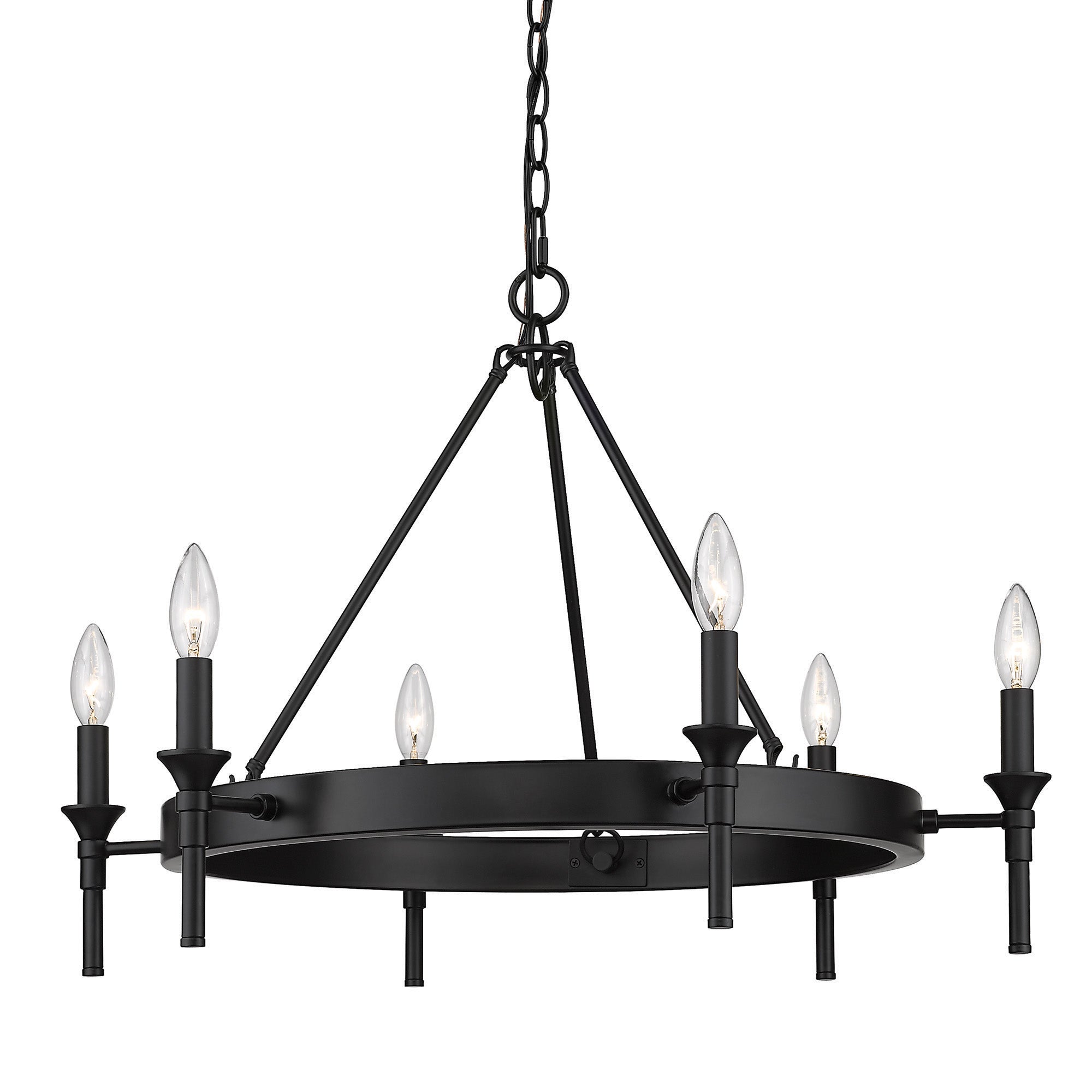 Edinburgh 6-light Chandelier in Matte Black
