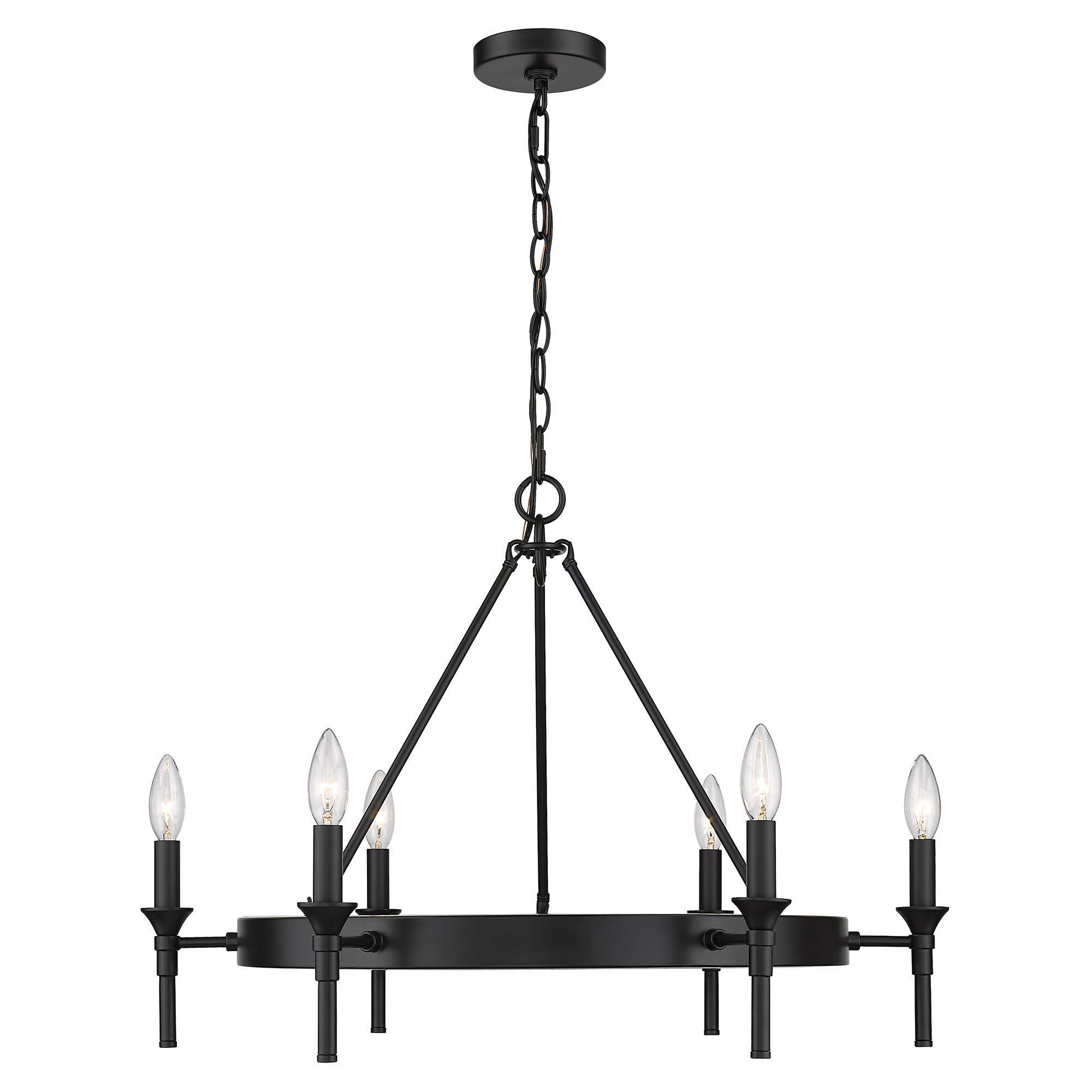 Edinburgh 6-light Chandelier in Matte Black