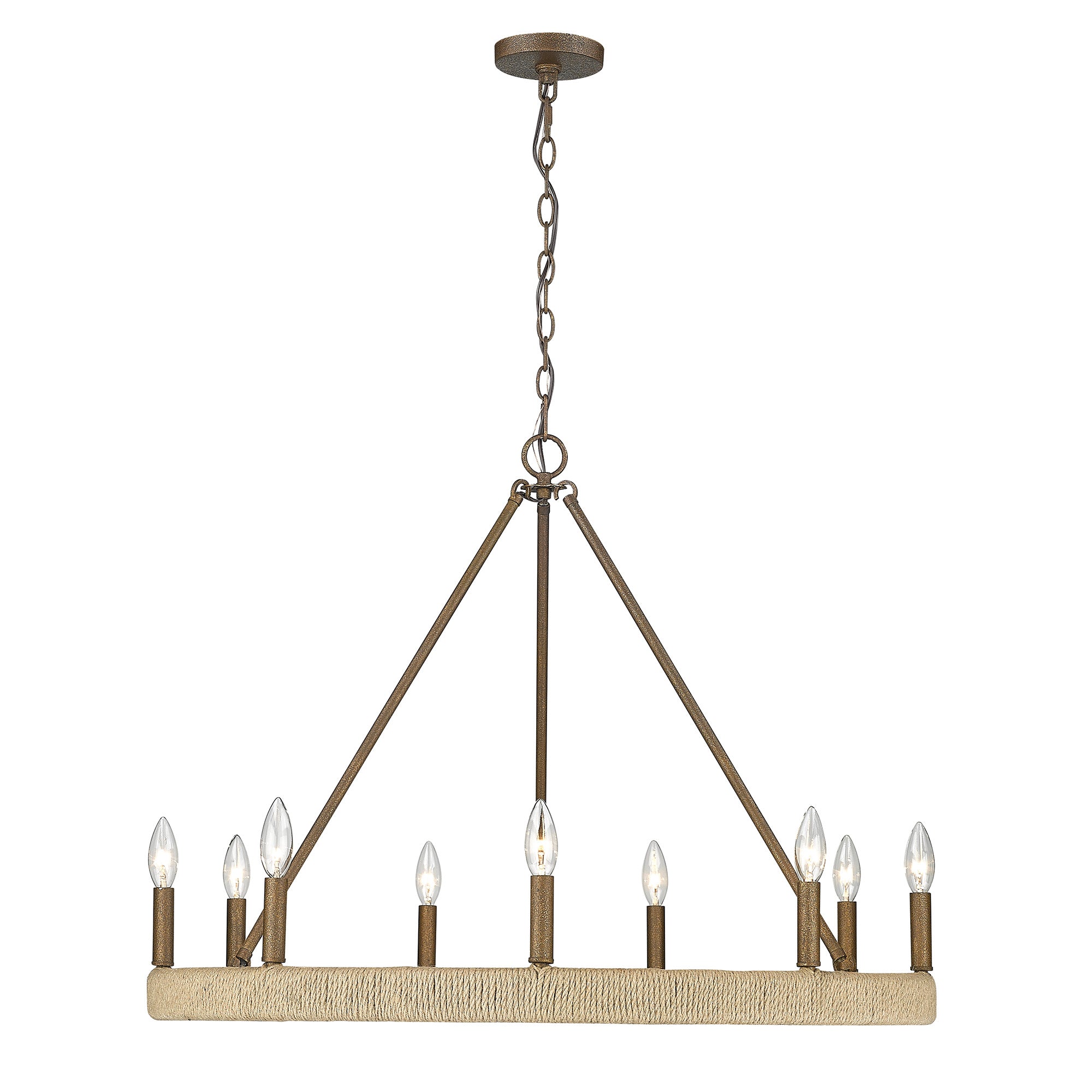 Yates 9-light Chandelier in Burnished Chestnut