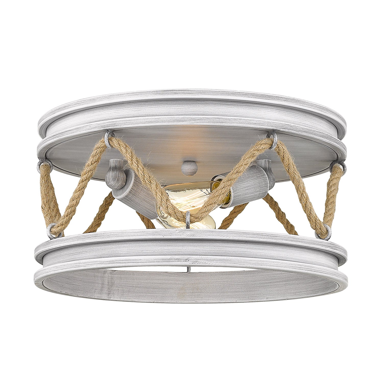 Chatham 2-light Flush Mount in Gray Driftwood - - Golden Lighting