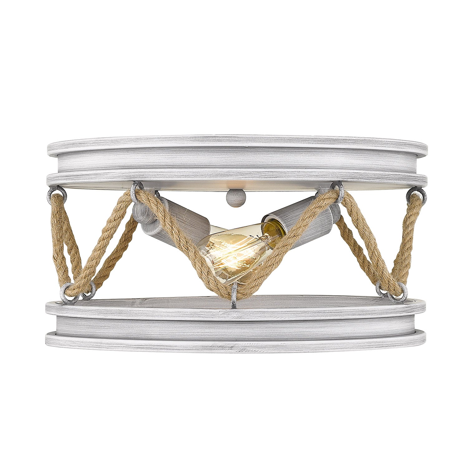 Chatham 2-light Flush Mount in Gray Driftwood - - Golden Lighting