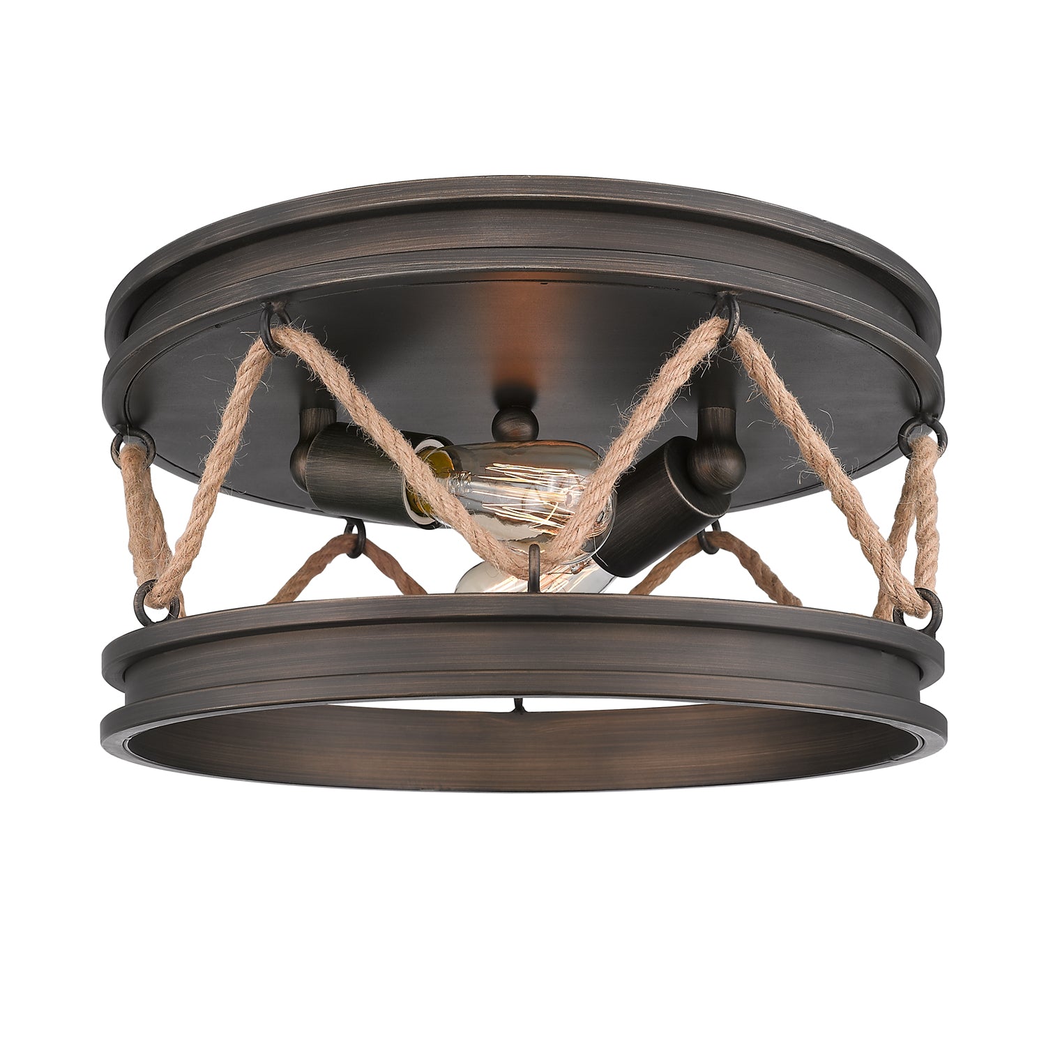 Chatham 2-light Flush Mount in Gunmetal Bronze - - Golden Lighting