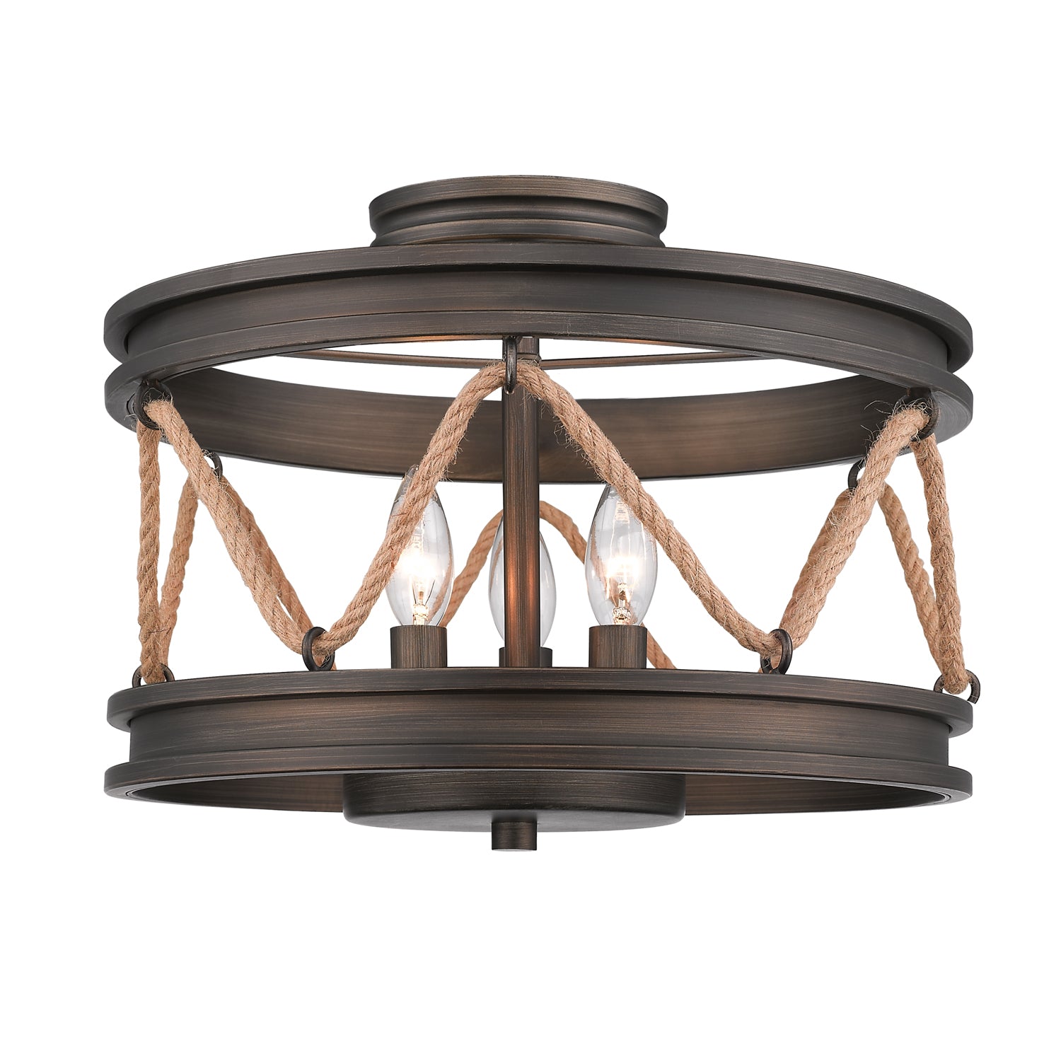 Chatham Semi-Flush in Gunmetal Bronze - Default Title - Golden Lighting