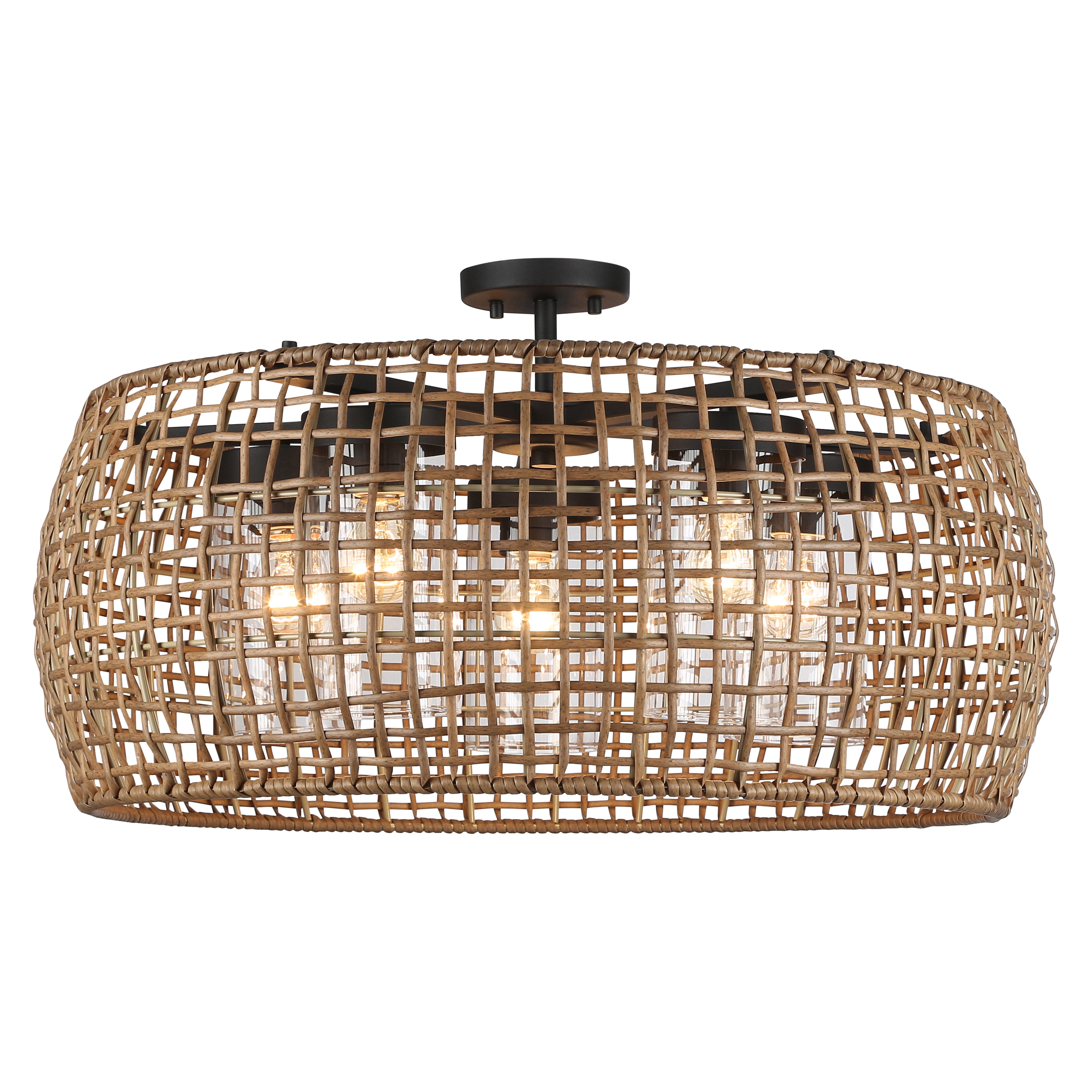 Golden Lighting Piper 5-light Outdoor Ceiling in Natural Black - - Golden Lighting