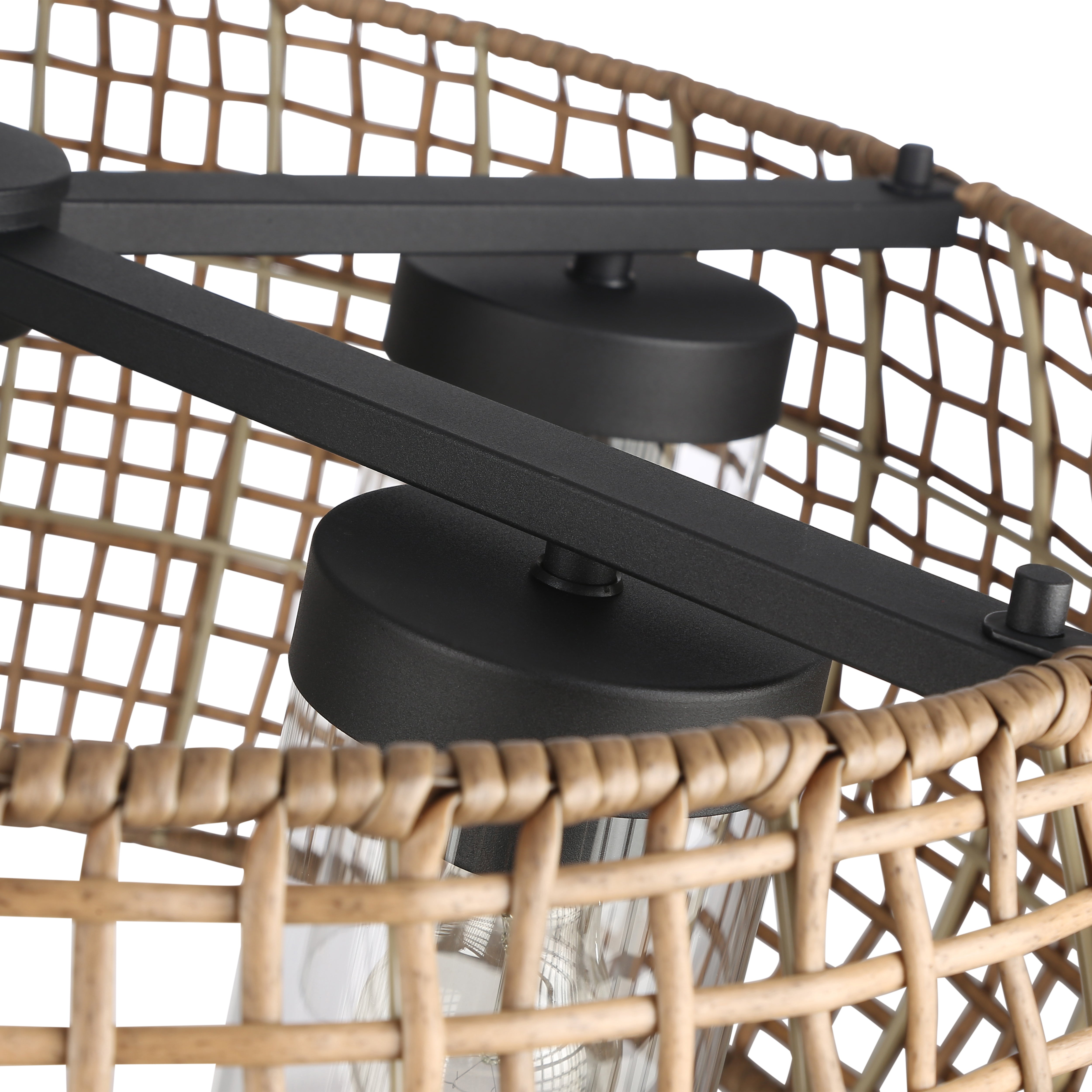 Golden Lighting Piper 5-light Outdoor Ceiling in Natural Black - - Golden Lighting
