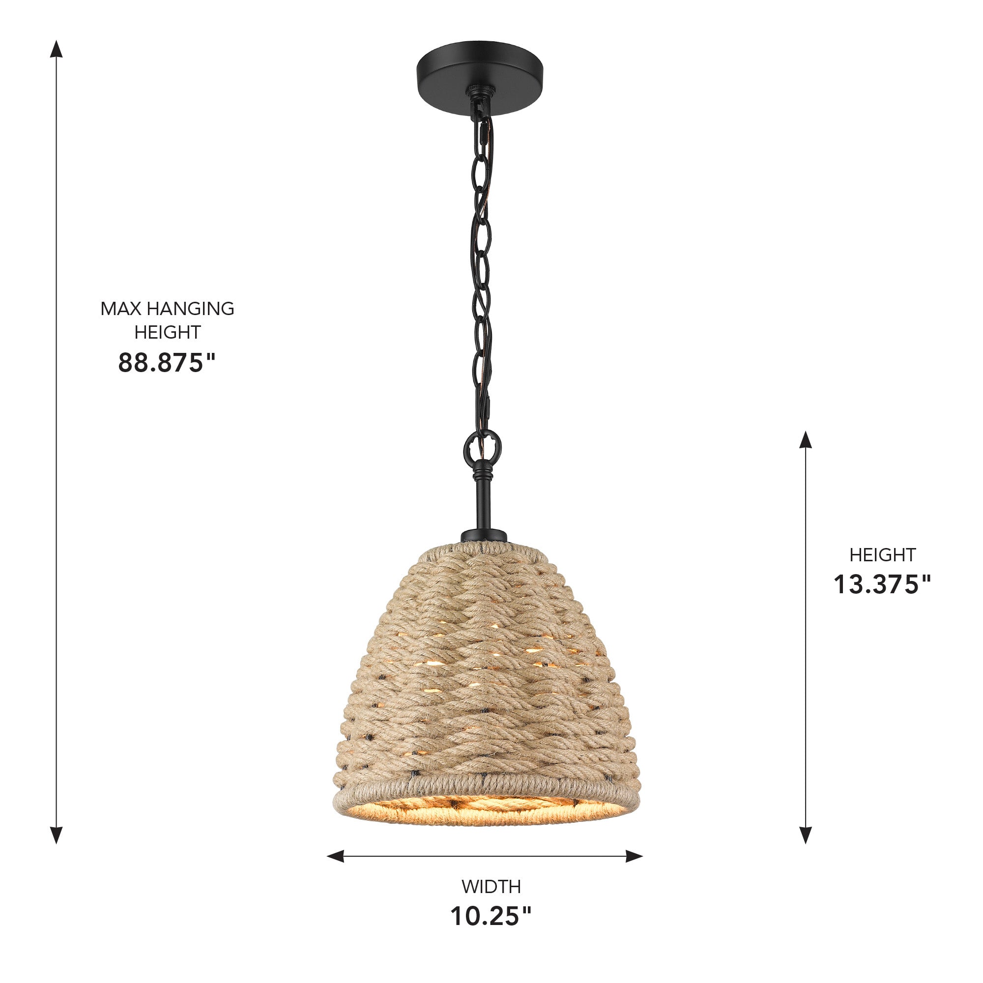 Golden Lighting Hathaway 1-light Pendant in Matte Black - - Golden Lighting