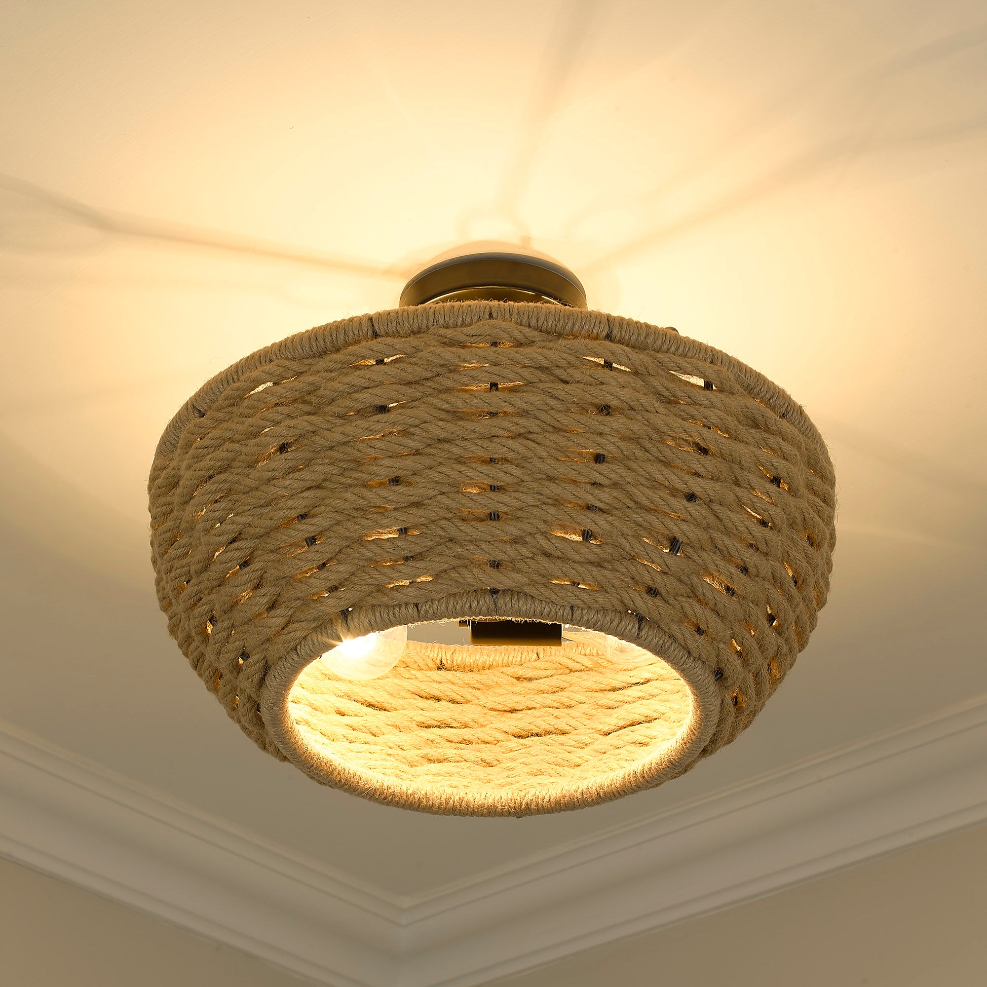 Hathaway Semi-Flush in Matte Black - Default Title - Golden Lighting
