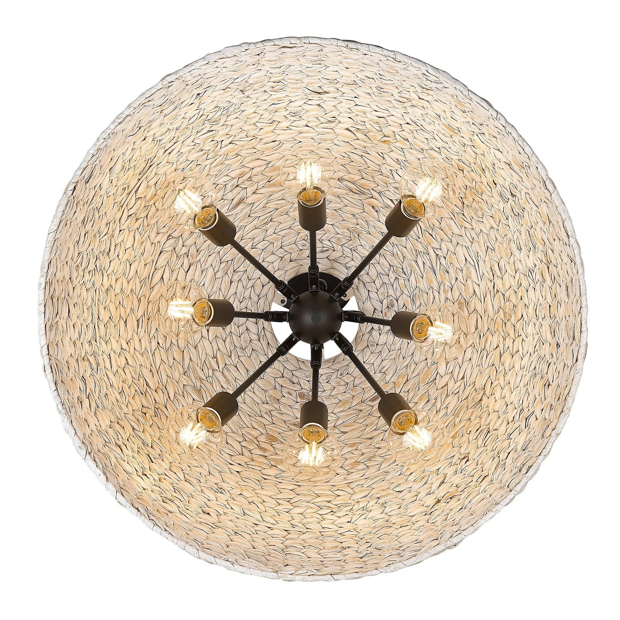 Golden Lighting Rue 8-light Chandelier in Matte Black and Rubbed Bronze shade - - Golden Lighting
