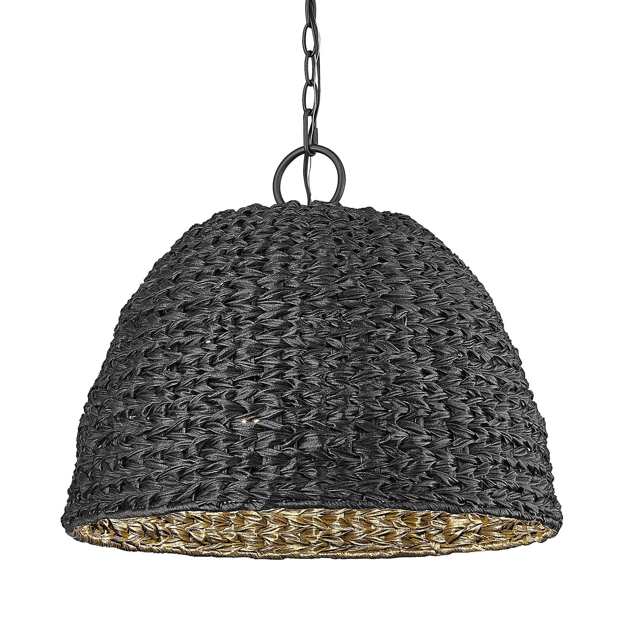 Golden Lighting Rue 3-light Outdoor Pendant in Natural Black - - Golden Lighting