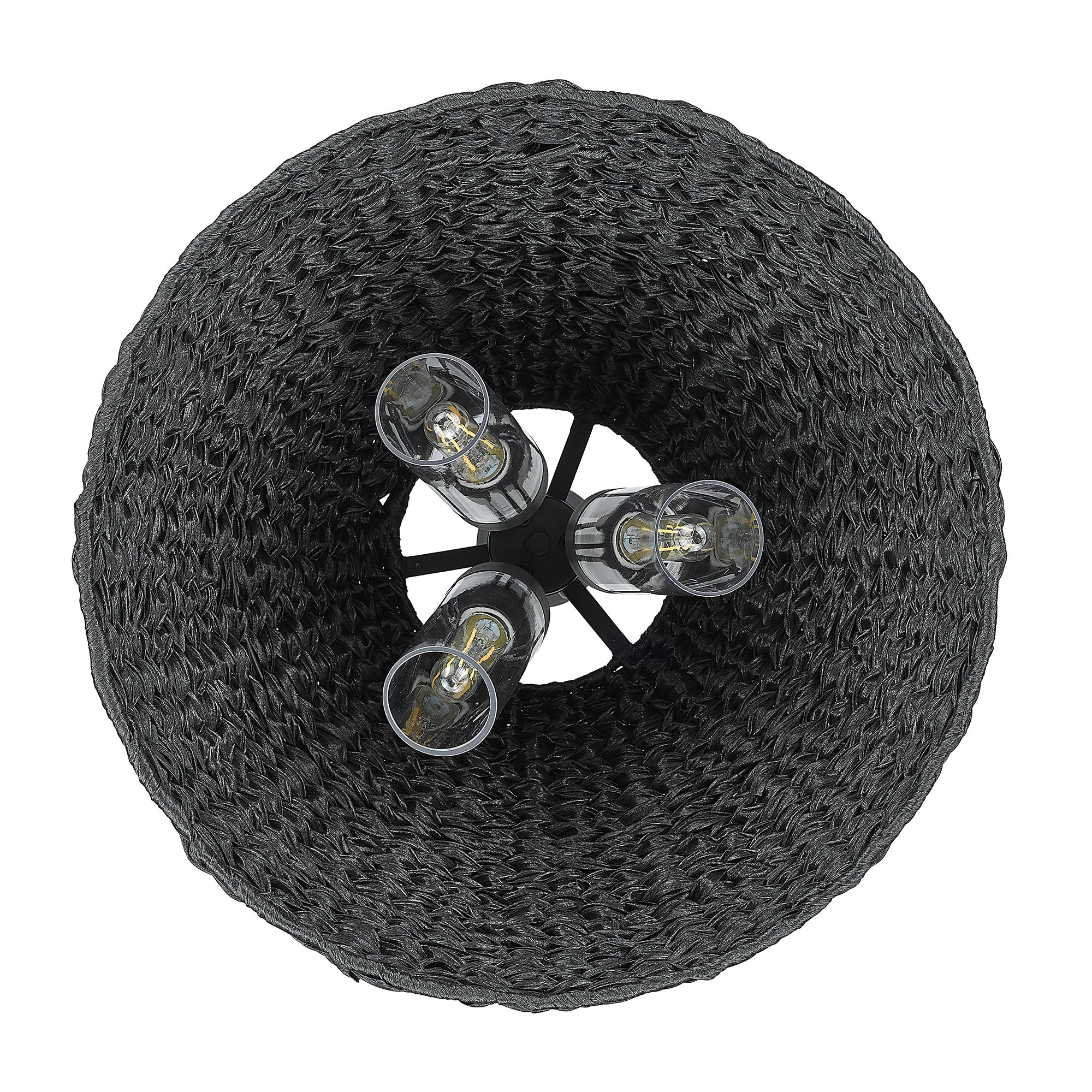 Golden Lighting Rue 3-light Outdoor Pendant in Natural Black - - Golden Lighting