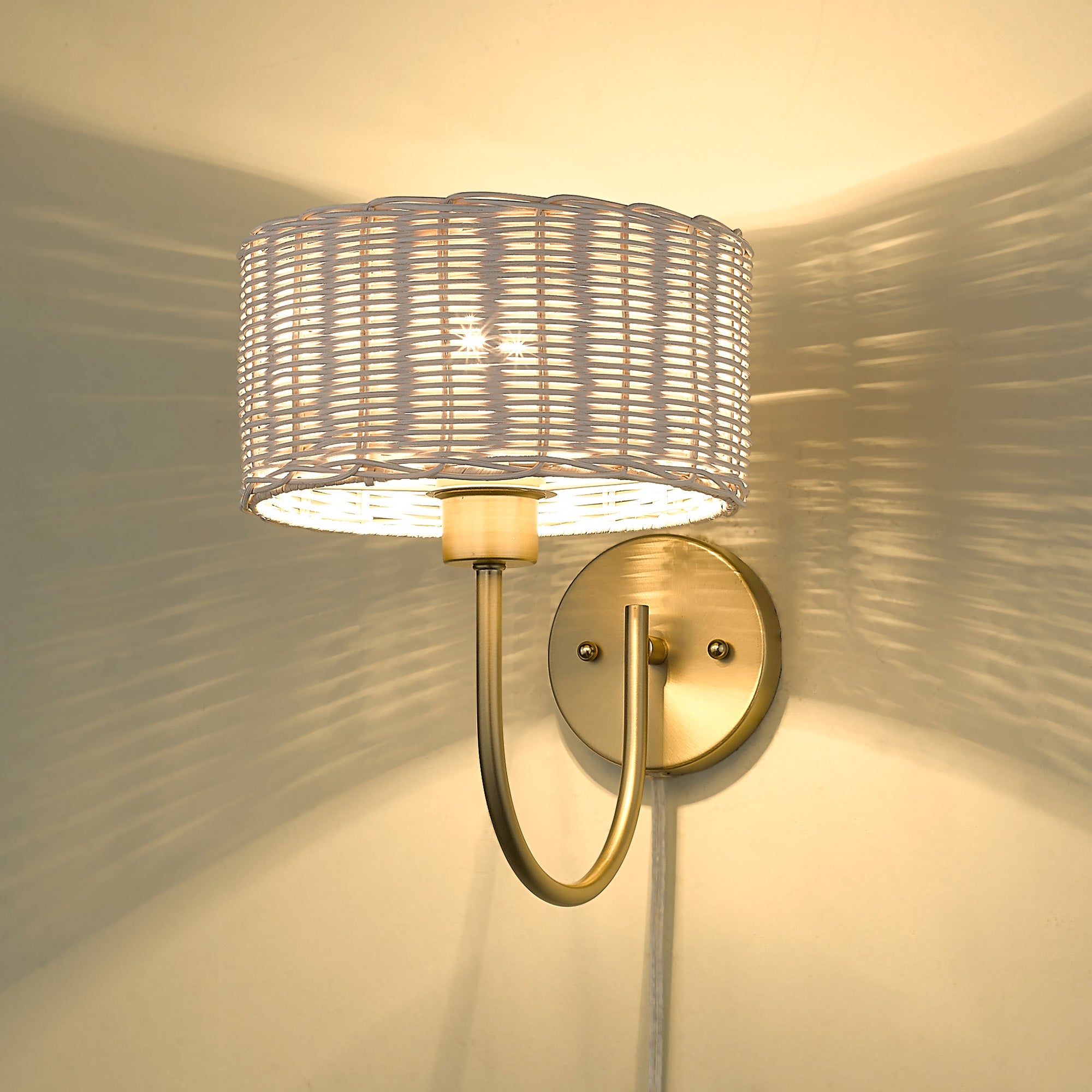 Golden Lighting Erma 1-light Wall Sconce in Brushed Champagne Brass - - Golden Lighting