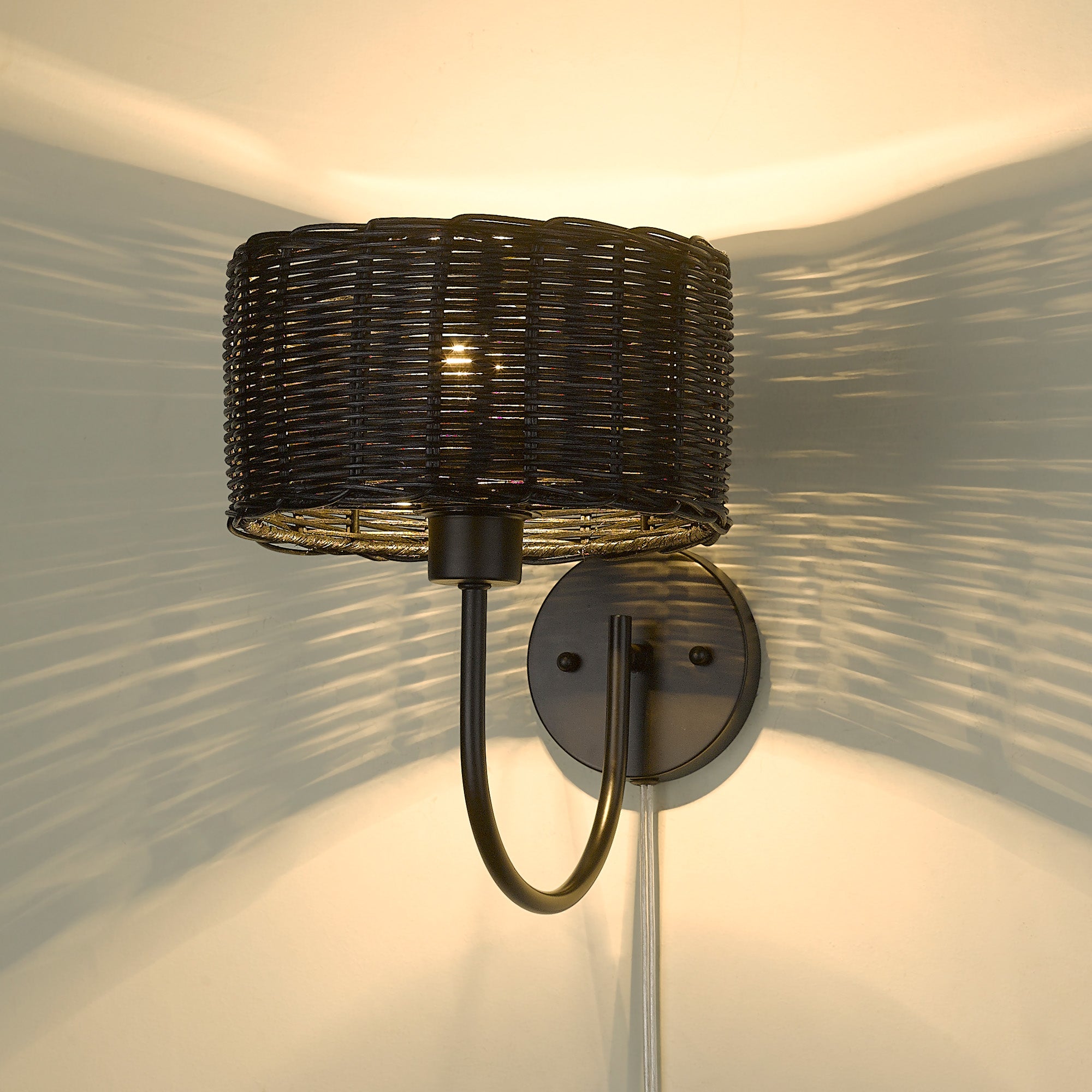 Golden Lighting Erma 1-light Wall Sconce in Matte Black - - Golden Lighting