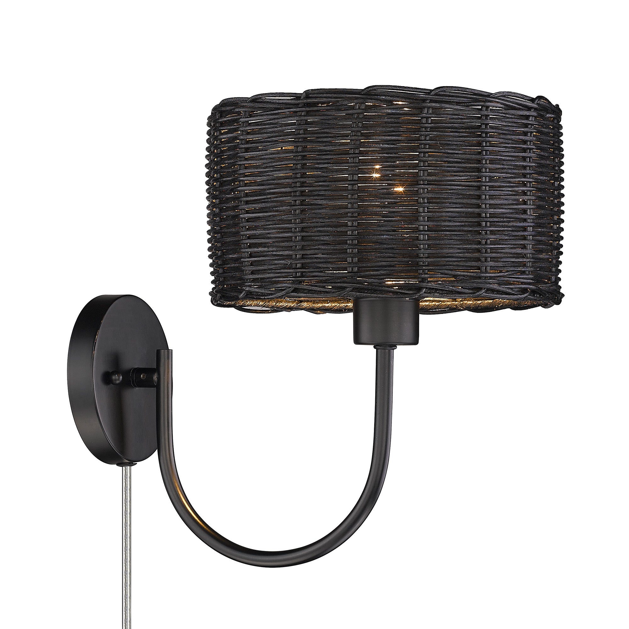 Golden Lighting Erma 1-light Wall Sconce in Matte Black