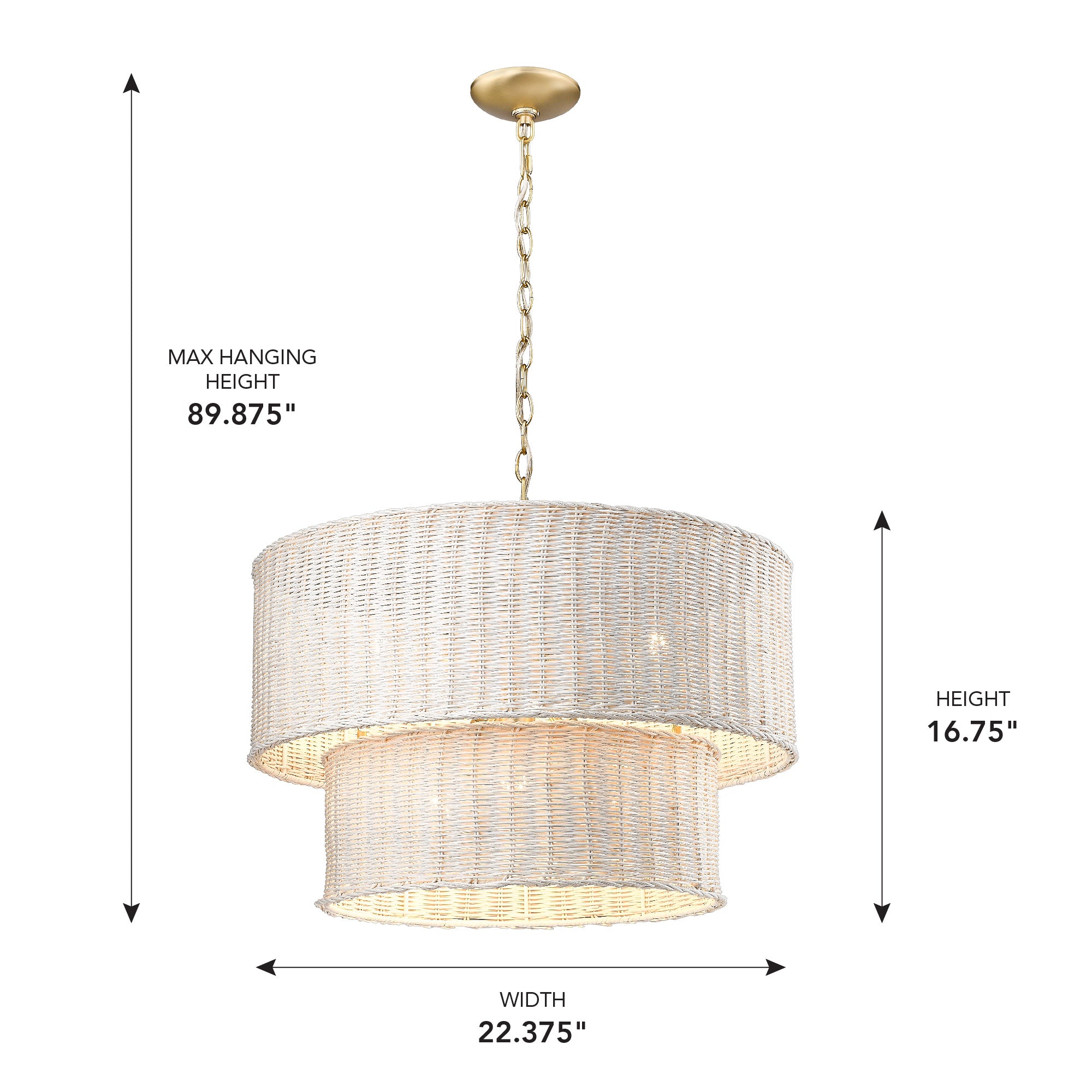 Golden Lighting Erma 6-light Chandelier in Brushed Champagne Brass - - Golden Lighting