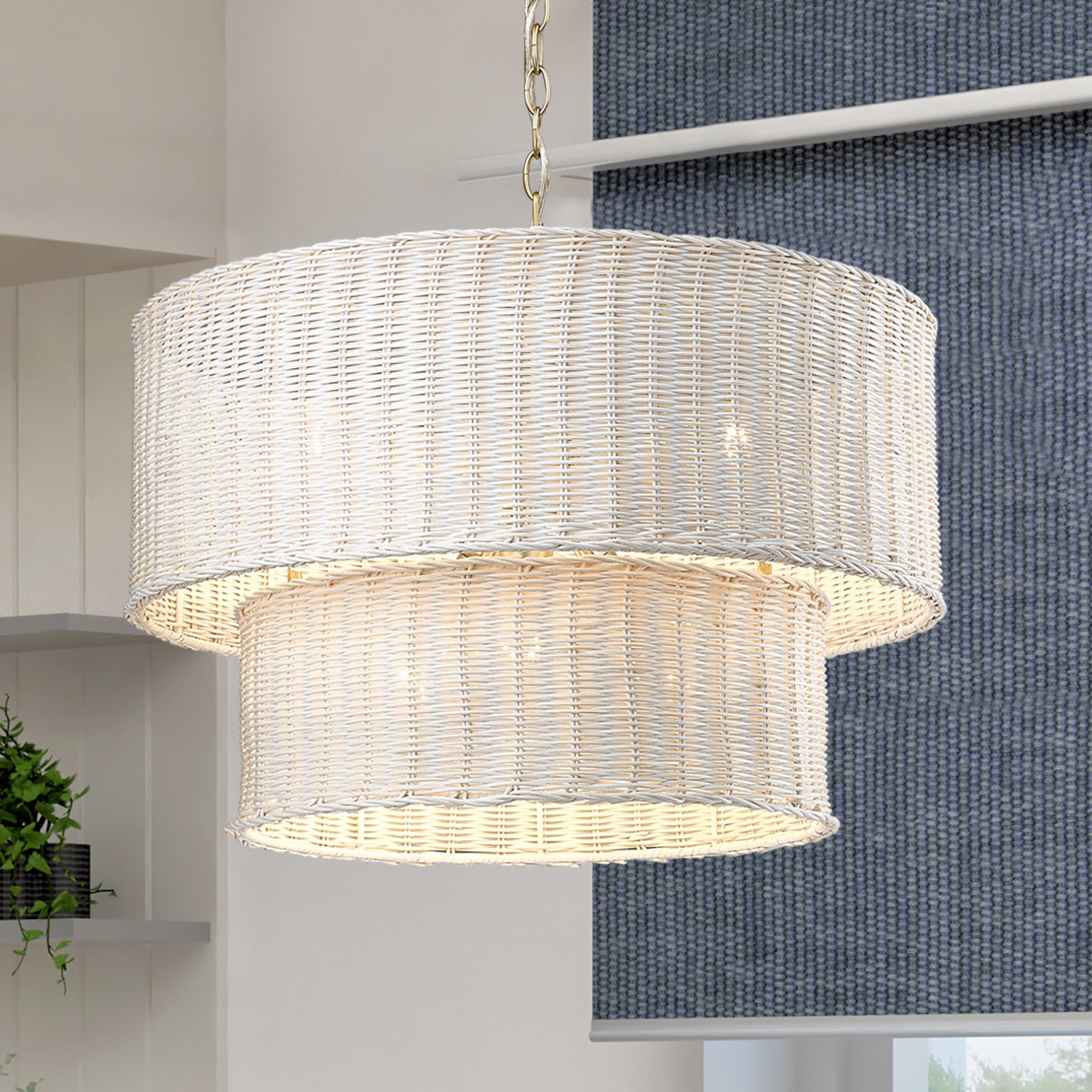 Golden Lighting Erma 6-light Chandelier in Brushed Champagne Brass - - Golden Lighting