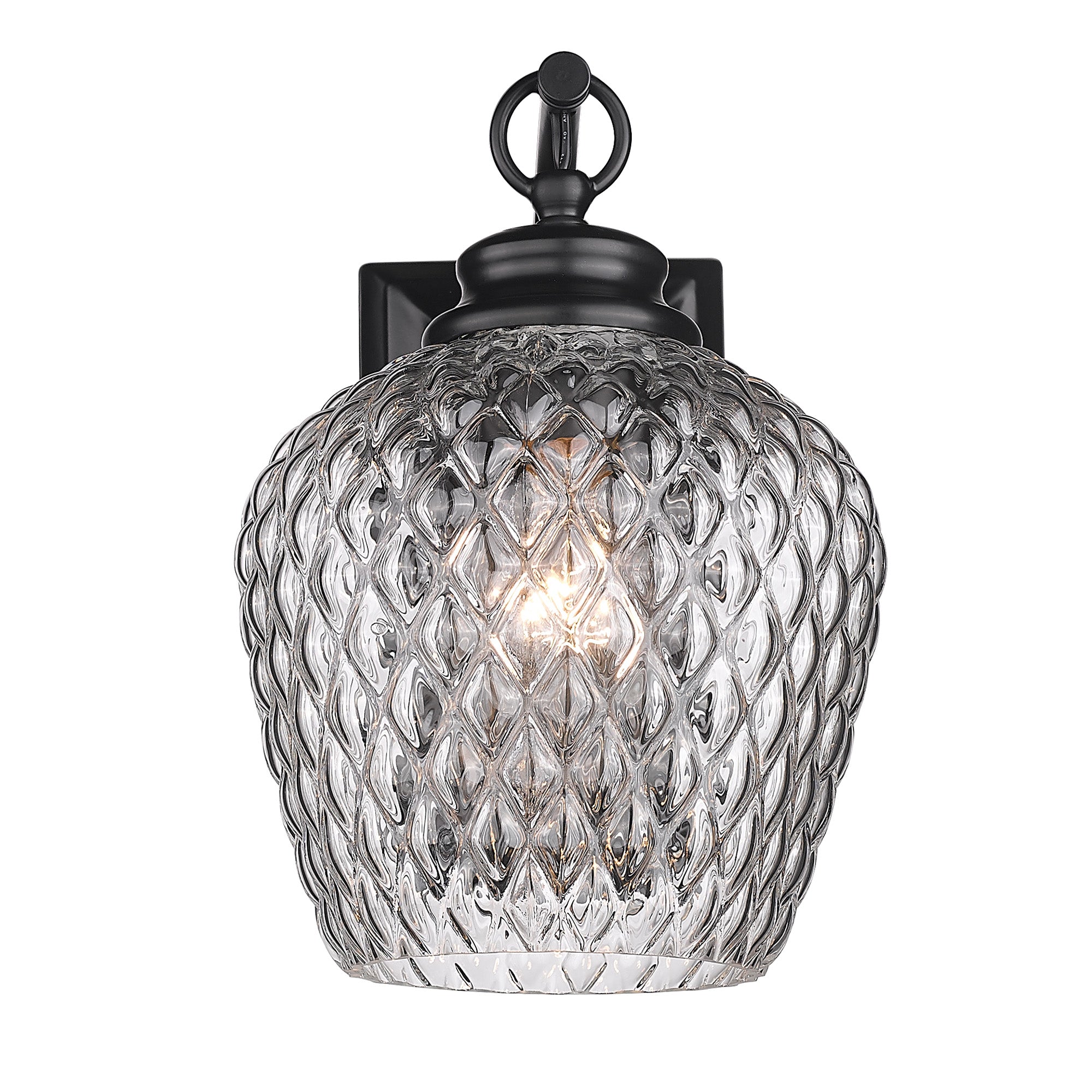 Golden Lighting Adeline 1-light Wall Sconce in Matte Black - - Golden Lighting