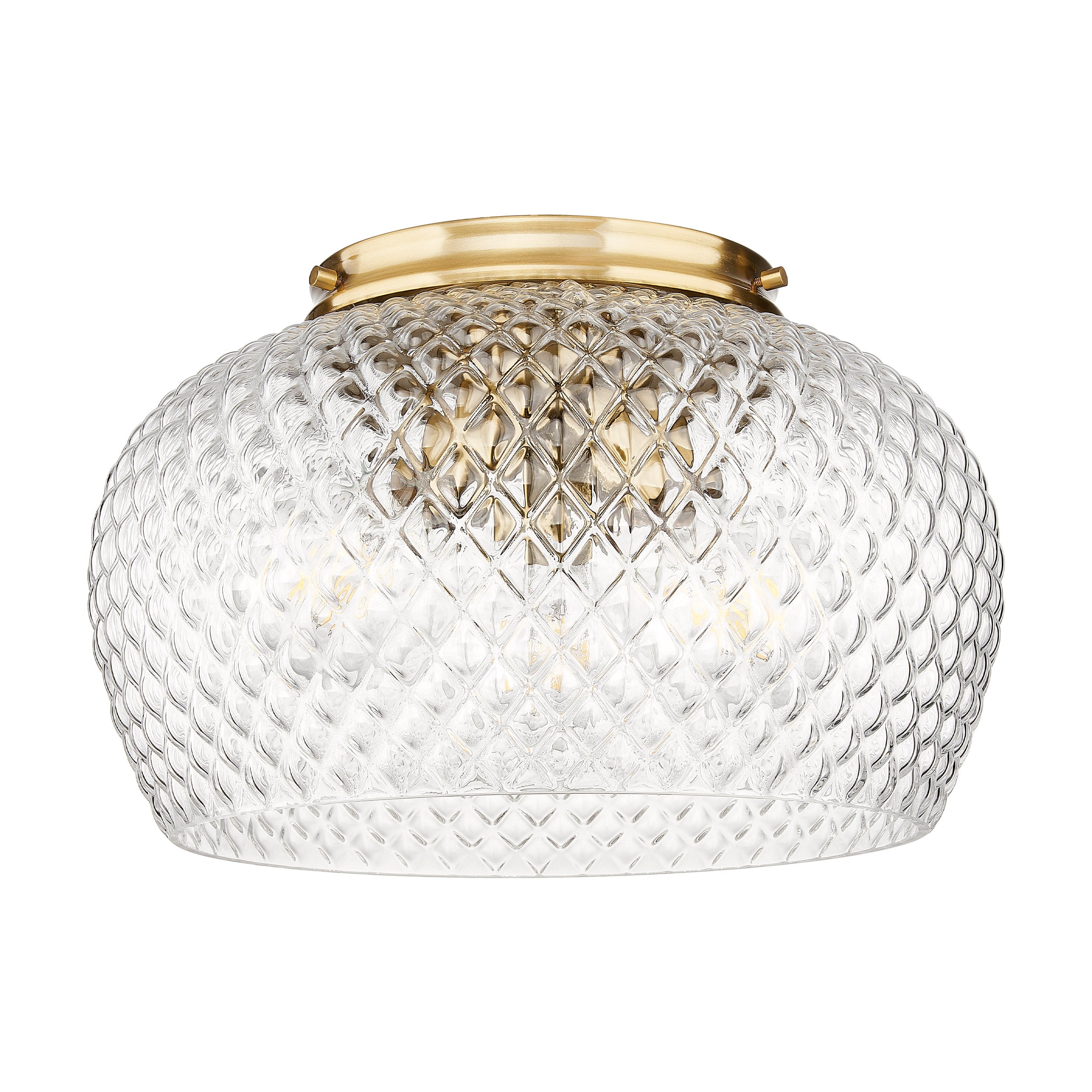 Golden Lighting Adeline 3-light Flush Mount in Modern Brushed Gold - - Golden Lighting