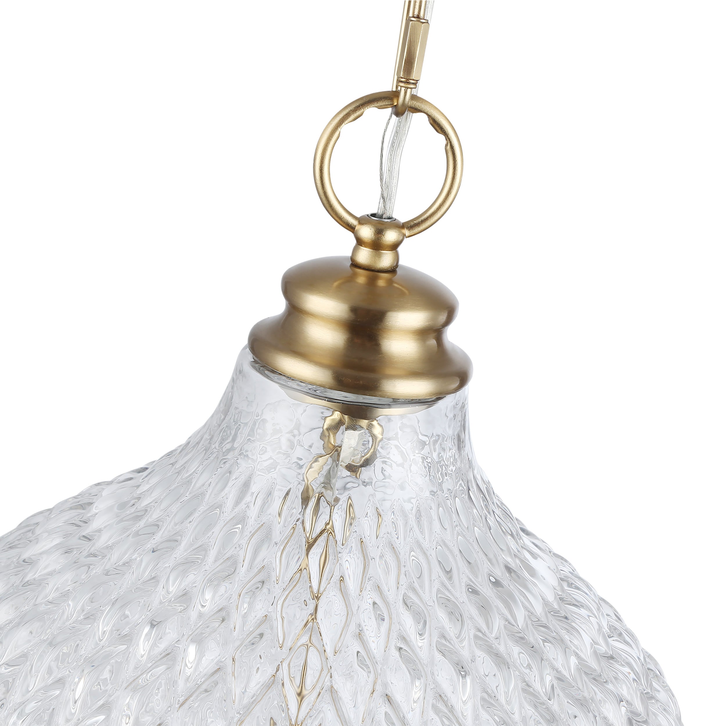 Golden Lighting Adeline 3-light Pendant in Modern Brushed Gold - - Golden Lighting