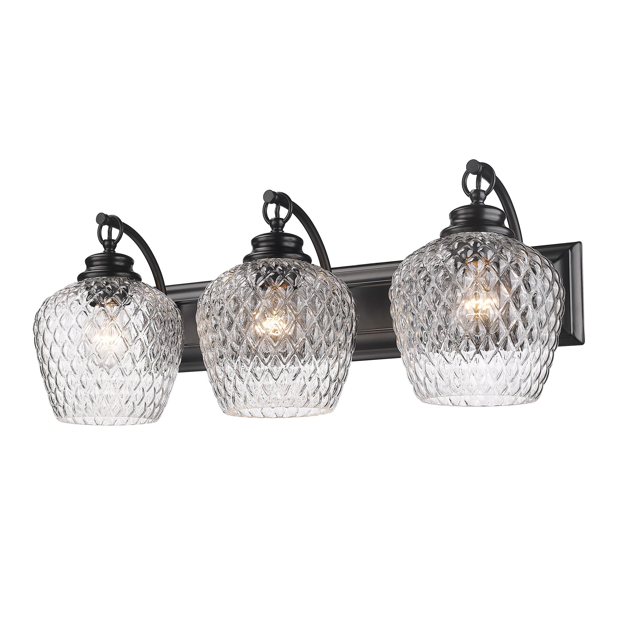 Golden Lighting Adeline 3-light Vanity in Matte Black - - Golden Lighting