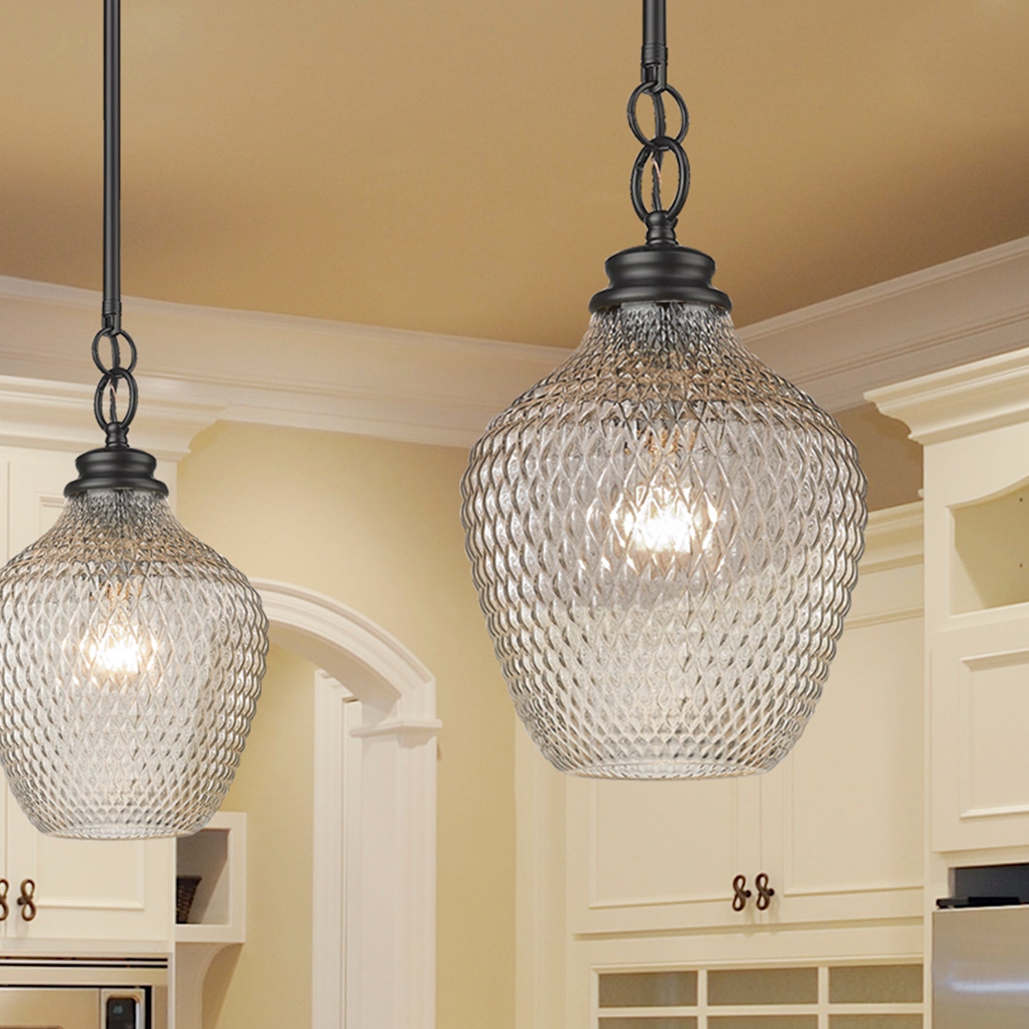 Golden Lighting Adeline 1-light Pendant in Matte Black - - Golden Lighting
