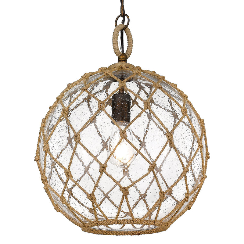 Haddoc 1-light Pendant in Burnished Chestnut - - Golden Lighting
