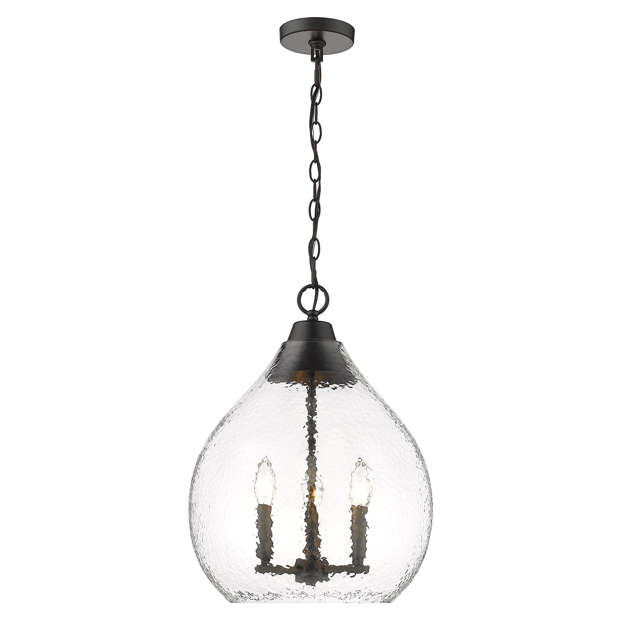 Golden Lighting Ariella 3-light Pendant in Matte Black - - Golden Lighting