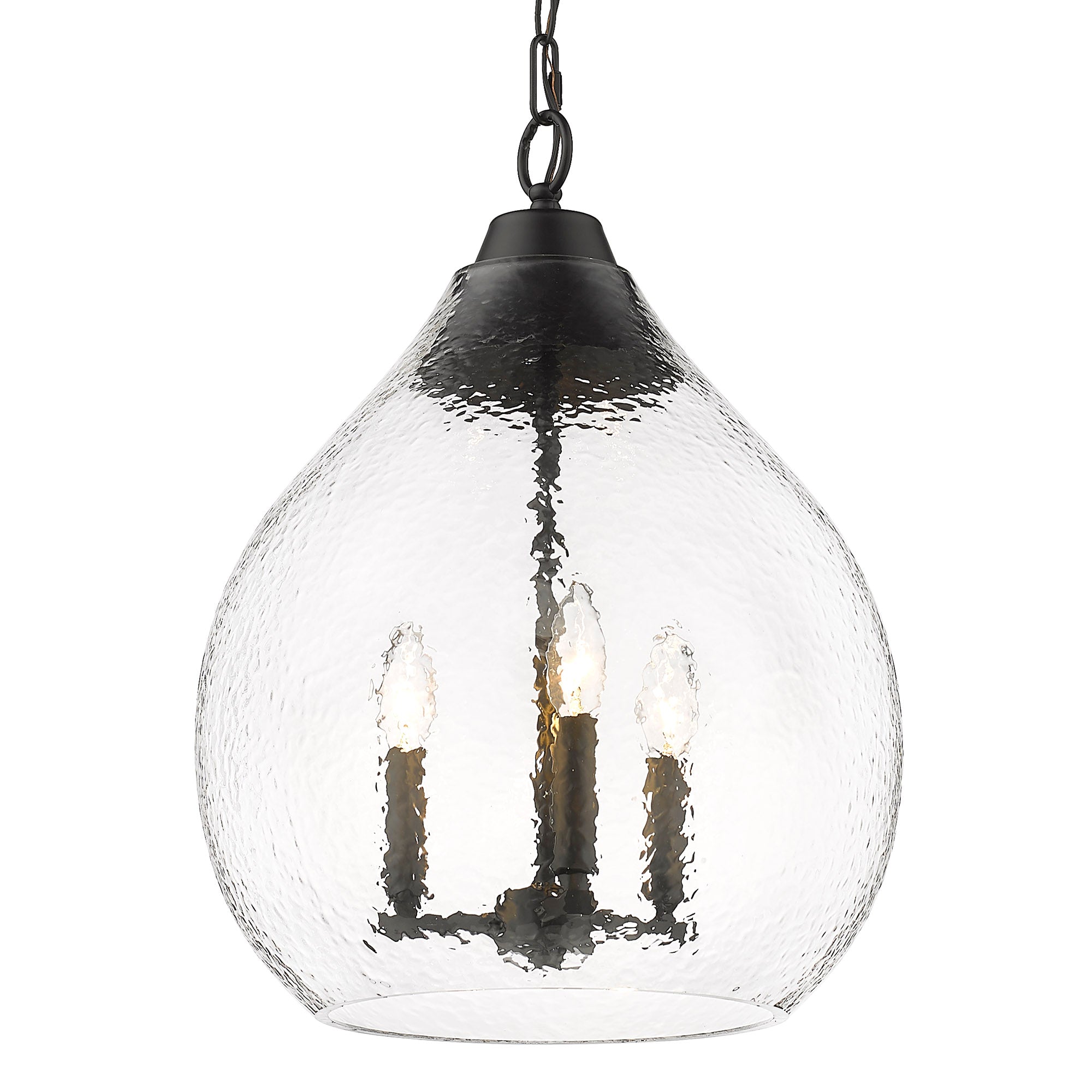 Golden Lighting Ariella 3-light Pendant in Matte Black - - Golden Lighting