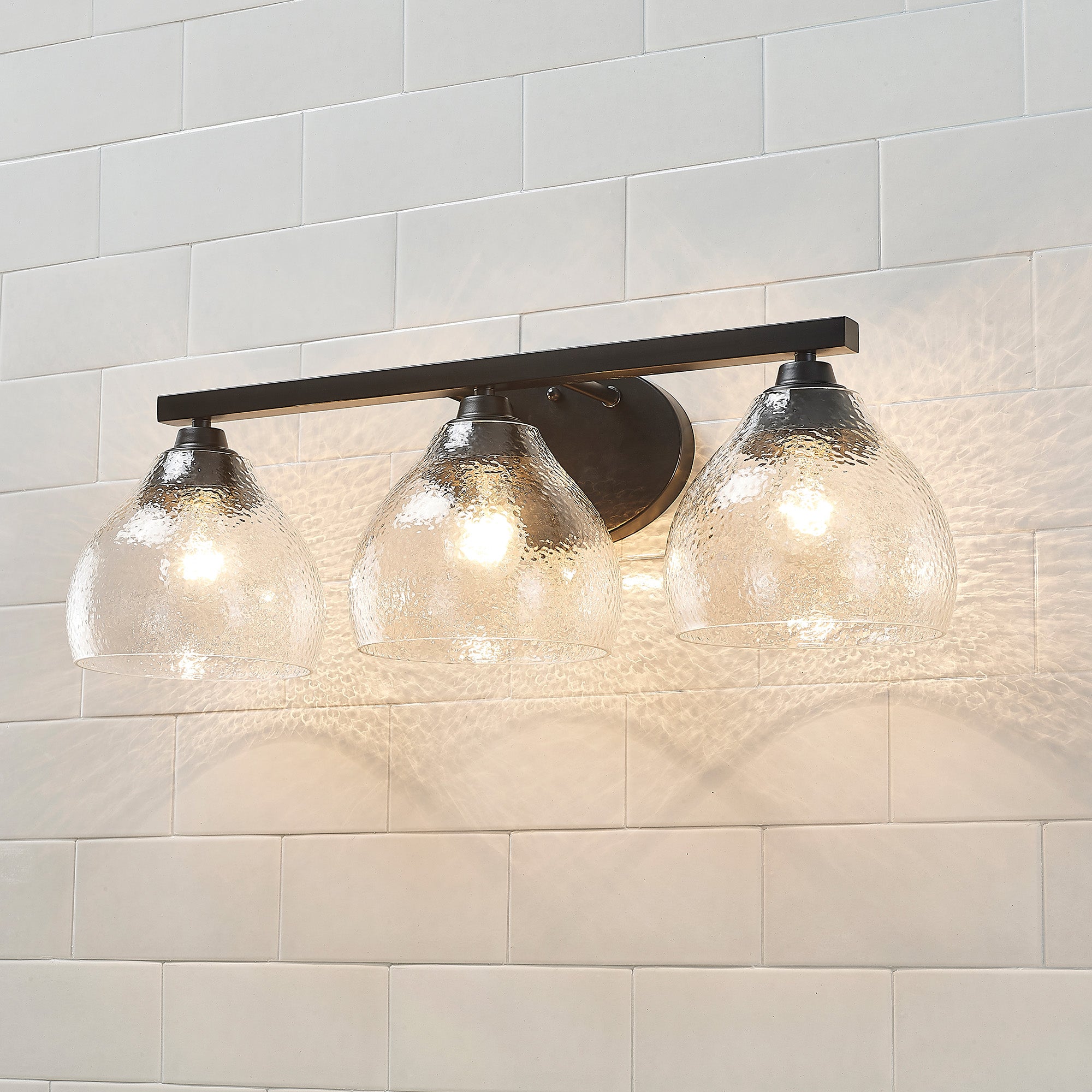 Golden Lighting Ariella 3-light Vanity in Matte Black - - Golden Lighting