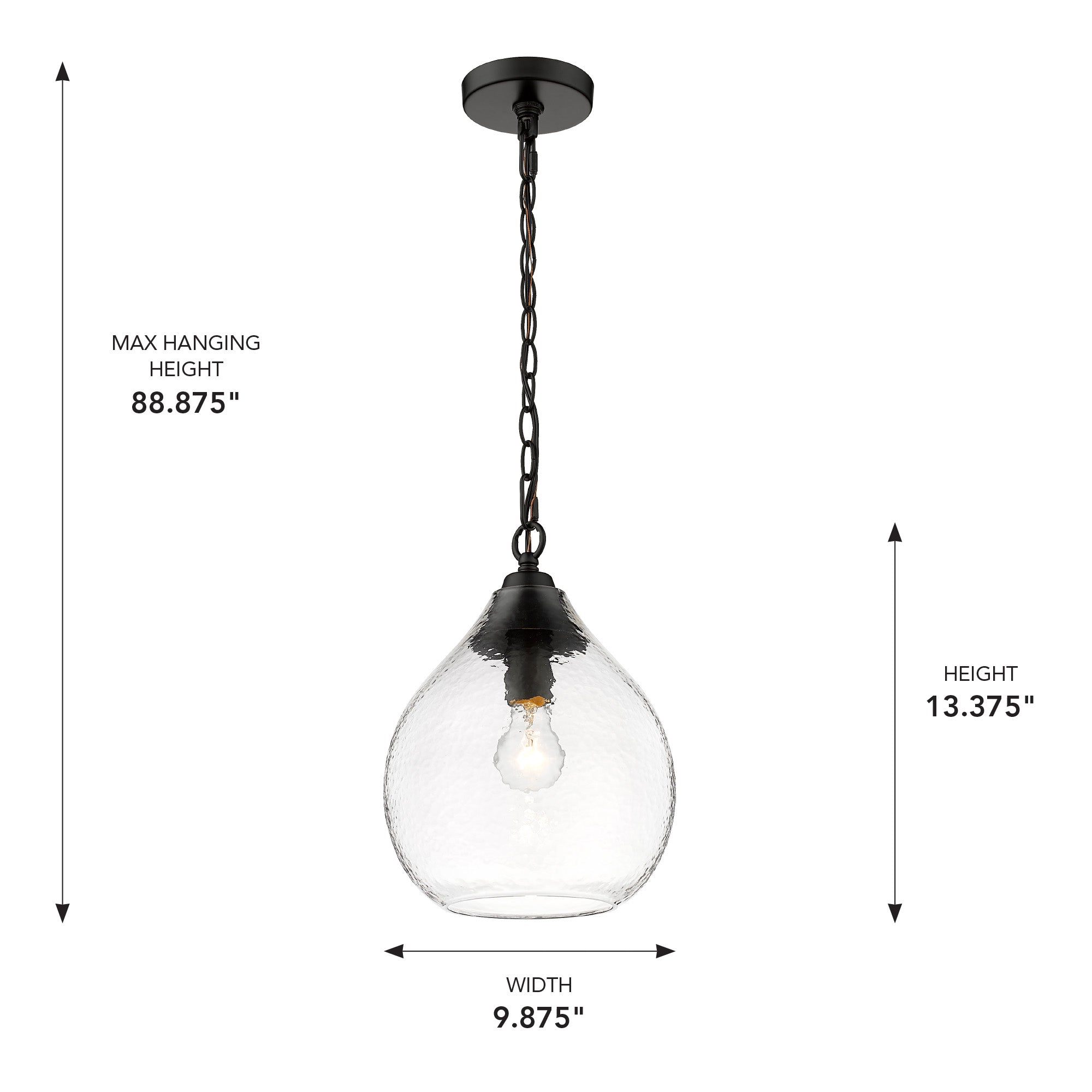 Golden Lighting Ariella 1-light Pendant in Matte Black - - Golden Lighting