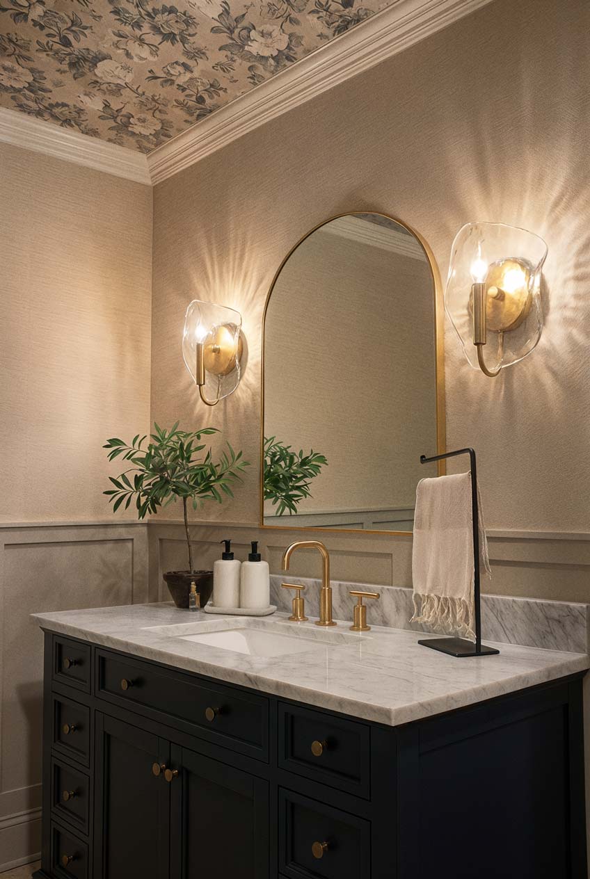 Golden Lighting Samara 1-light Wall Sconce in Modern Brass - - Golden Lighting