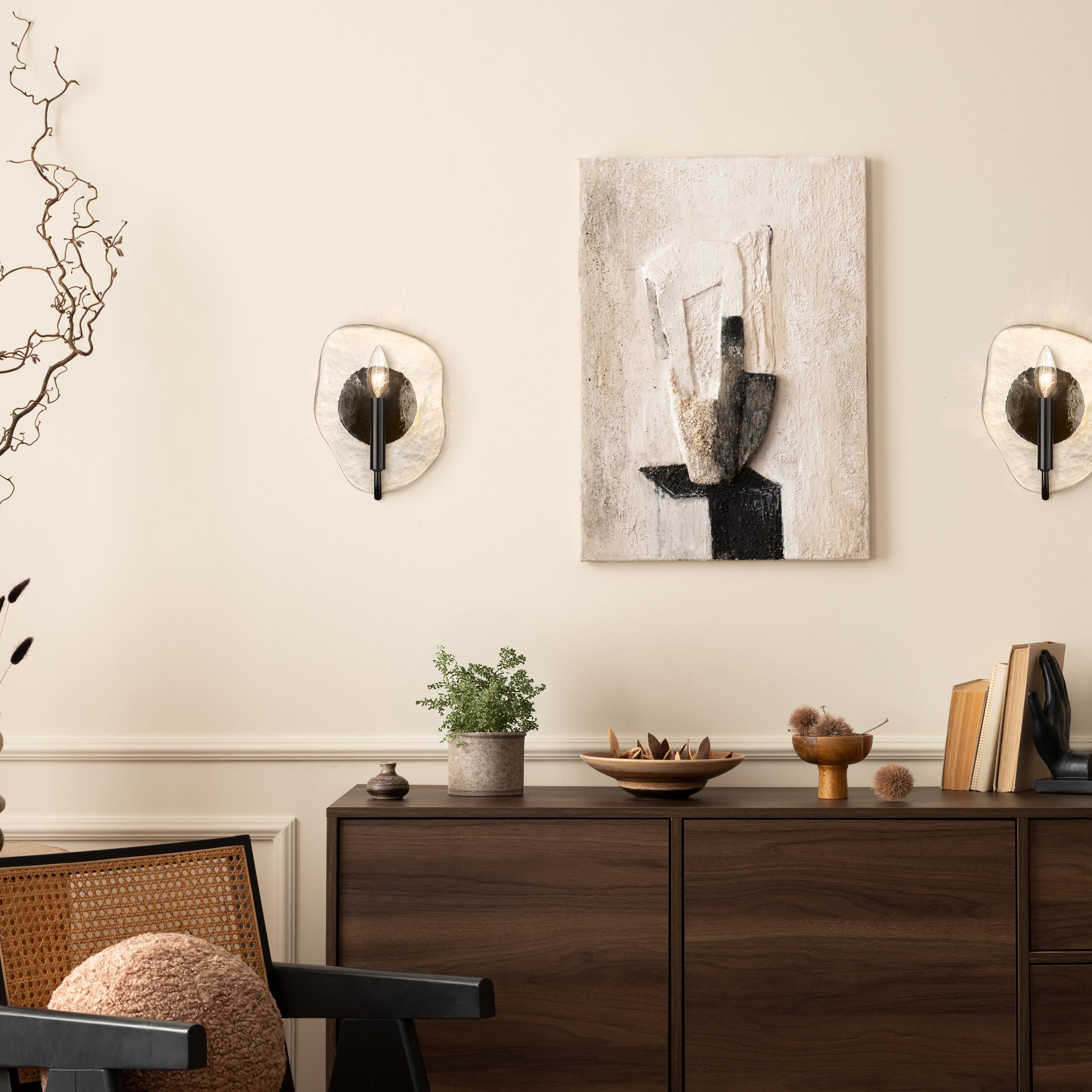 Samara 1-Light Wall Sconce | Modern Brass or Matte Black - - Golden Lighting