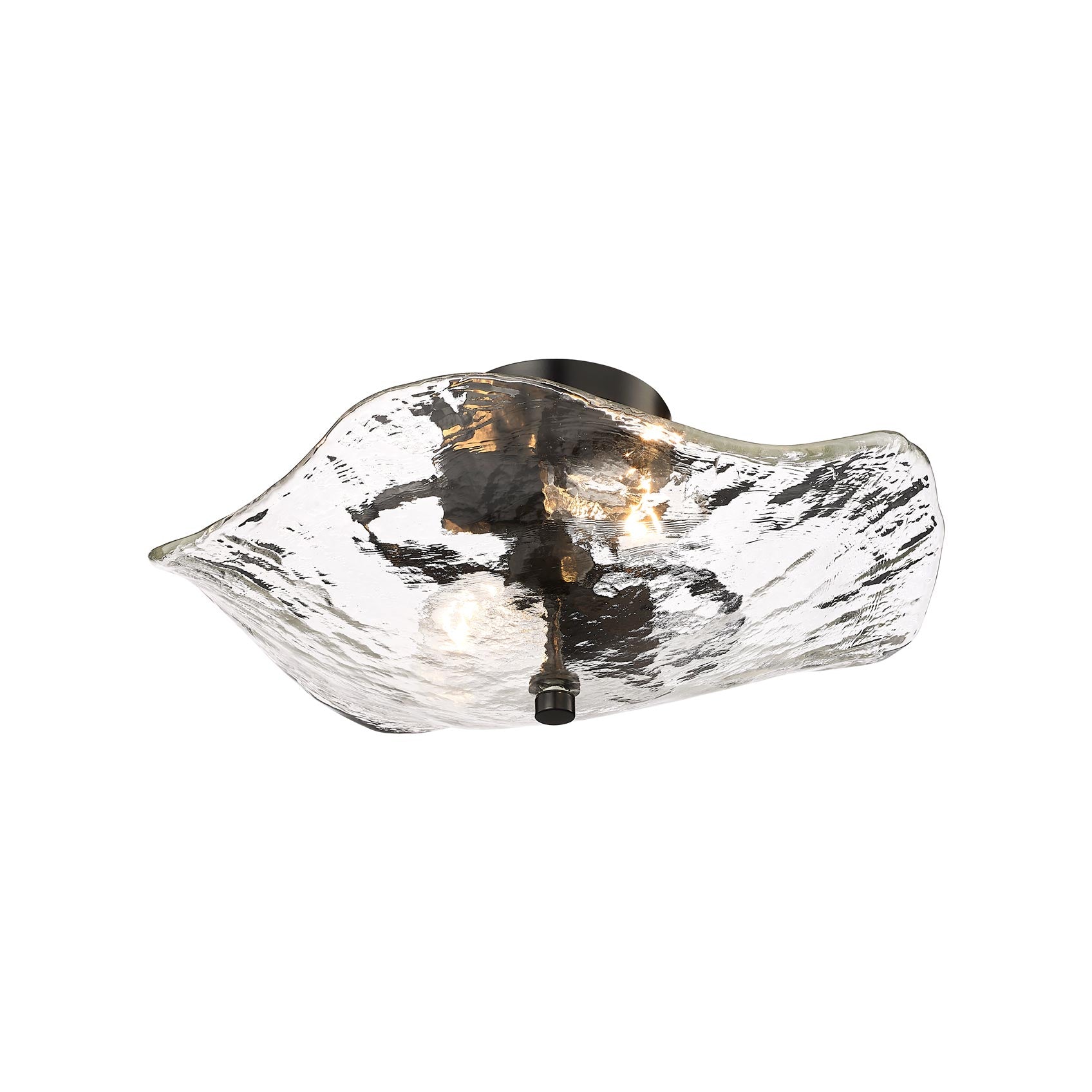 Golden Lighting Samara 2-light Semi-Flush Mount in Matte Black - - Golden Lighting
