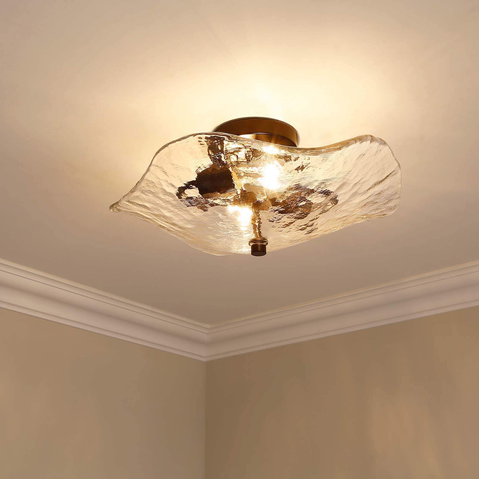 Golden Lighting Samara 2-light Semi-Flush Mount in Matte Black - - Golden Lighting