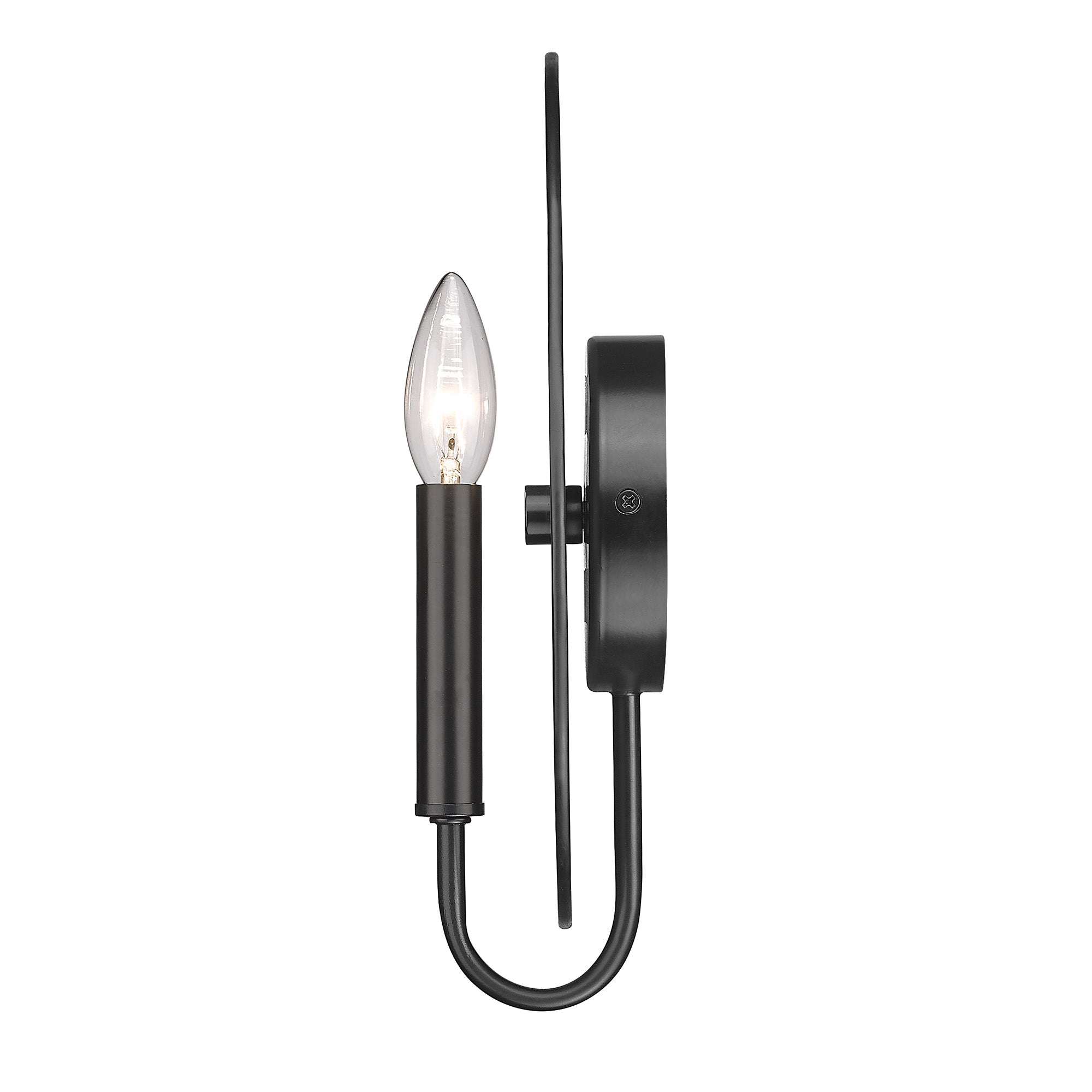 Golden Lighting Tessa 1-light Wall Sconce in Matte Black - - Golden Lighting