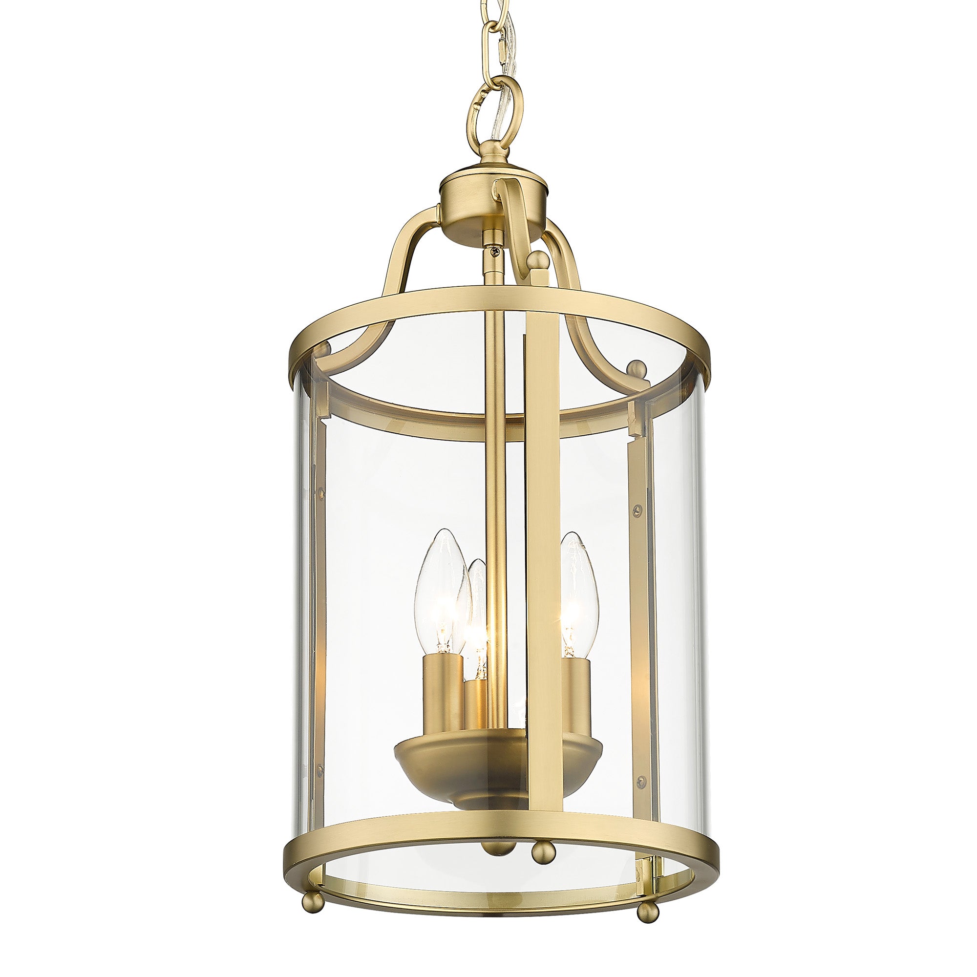 Golden Lighting Payton 3-light Pendant in Brushed Champagne Brass - - Golden Lighting