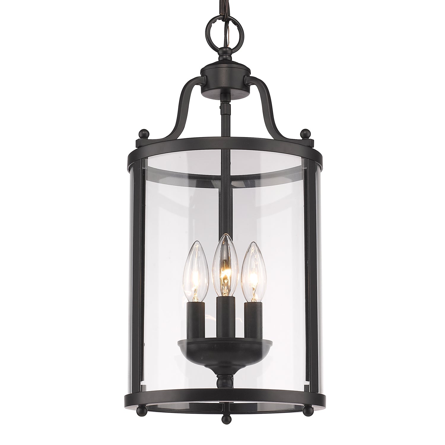 Golden Lighting Payton 3-light Pendant in Matte Black