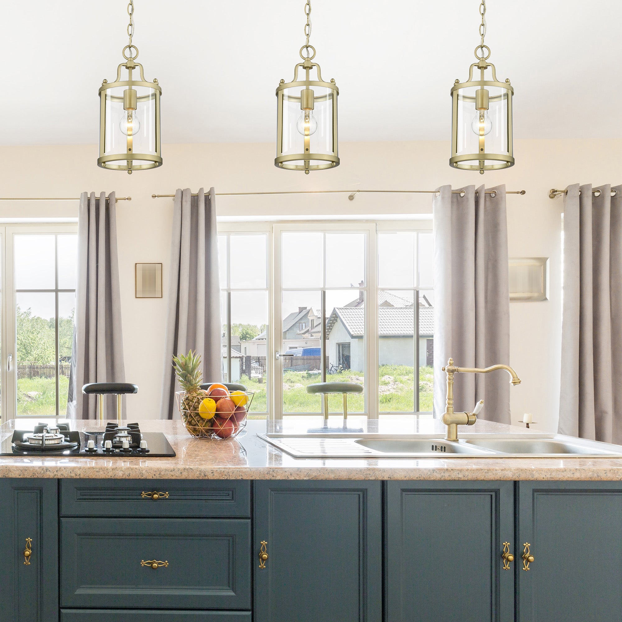 Golden Lighting Payton 1-light Pendant in Brushed Champagne Brass - - Golden Lighting