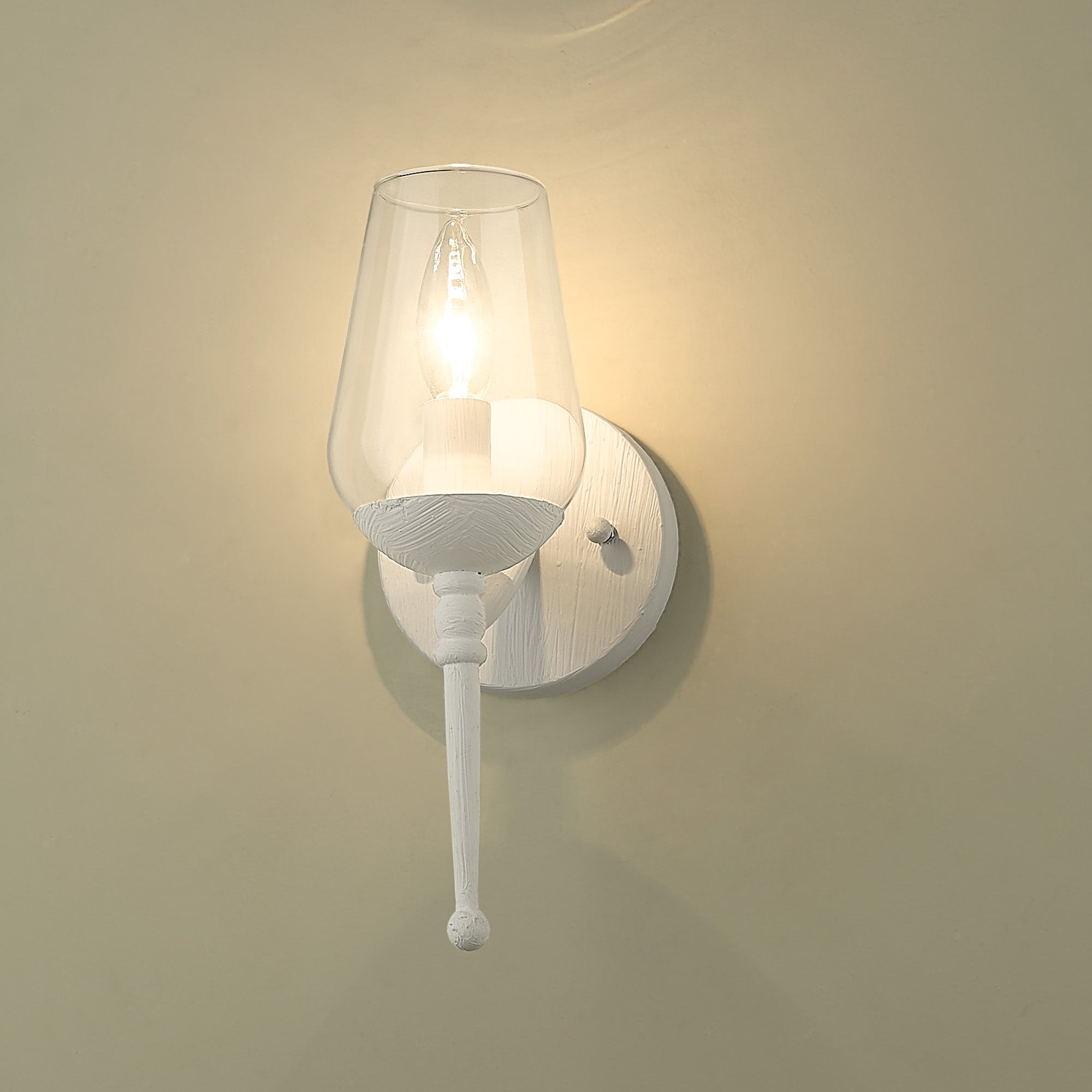 Golden Lighting Regent 1-light Wall Sconce in Textured White Plaster - - Golden Lighting