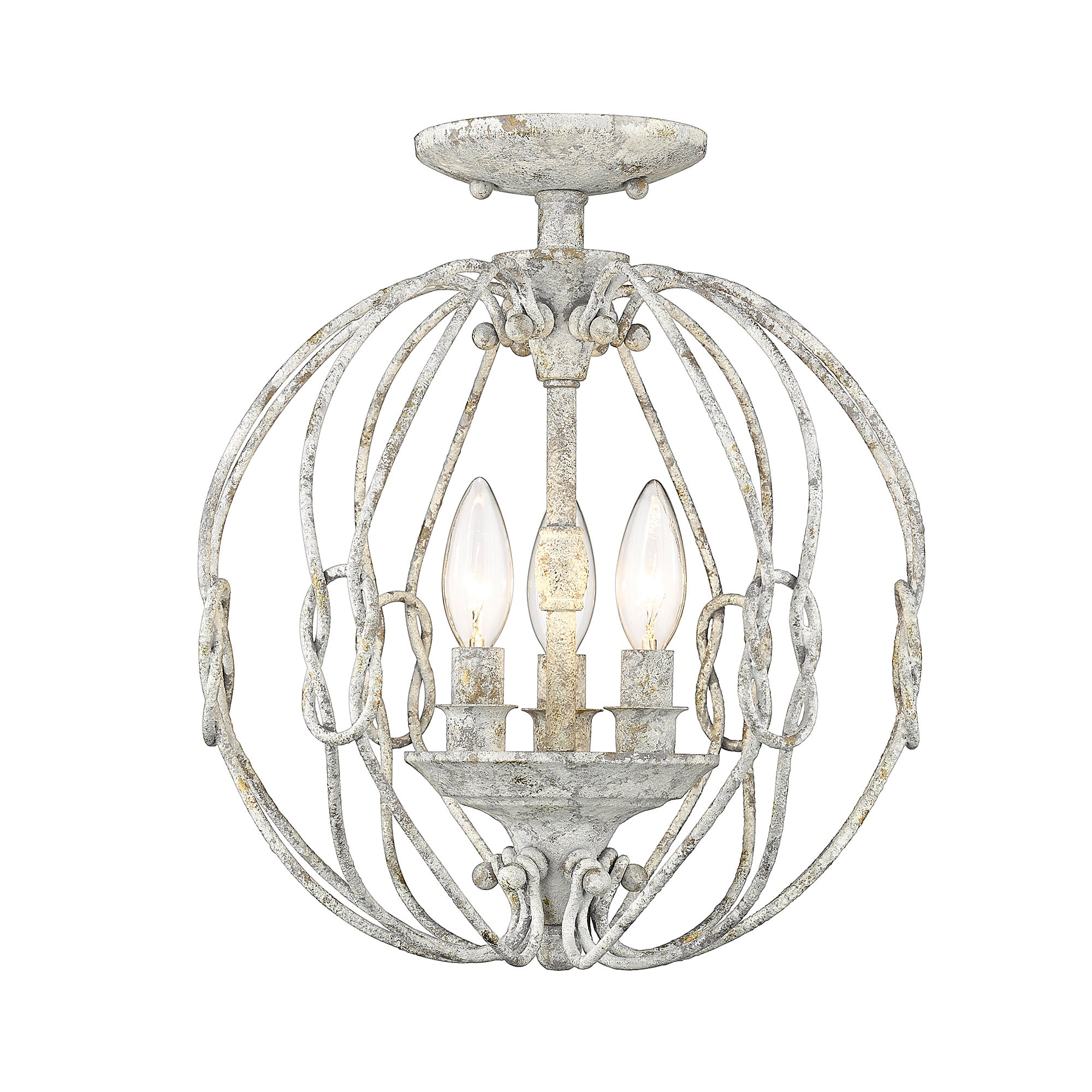 Antoinette 3-light Semi-Flush Mount in Oyster